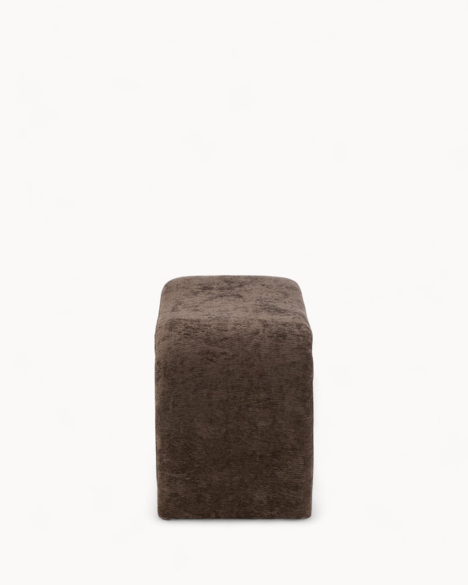 J-Line Hocker N-Form – Dunkelbraun Textil – Bequem & Modern