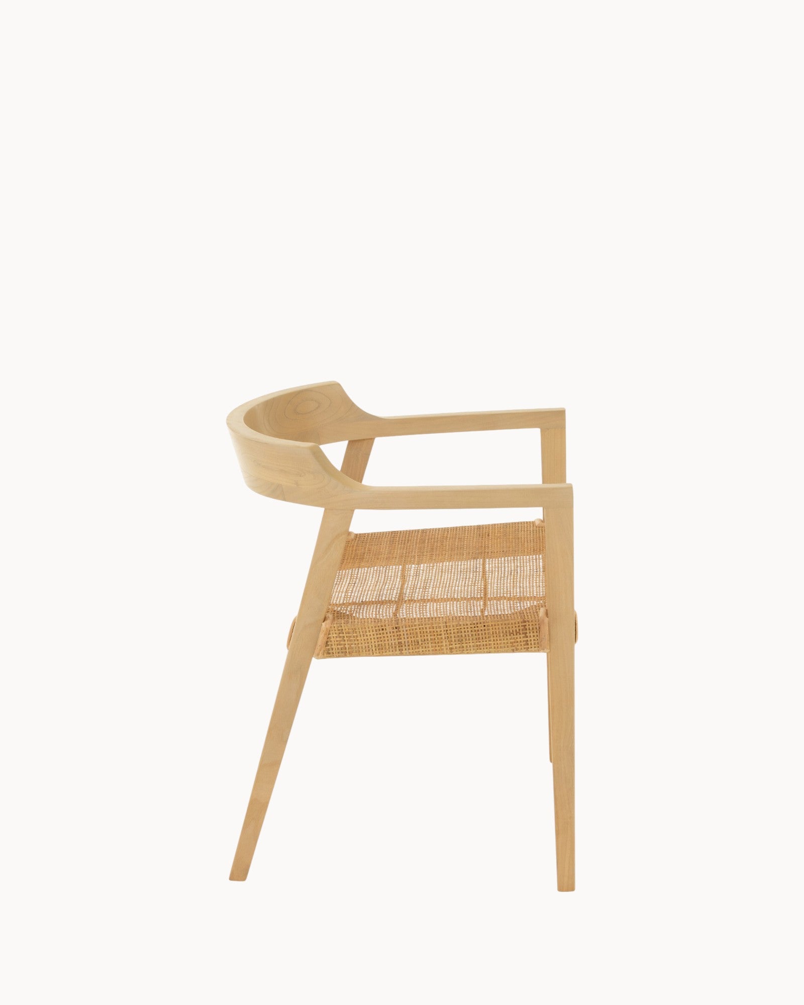 J-Line – Esszimmerstuhl Emma – Teakholz Natur – 55x55x71 cm