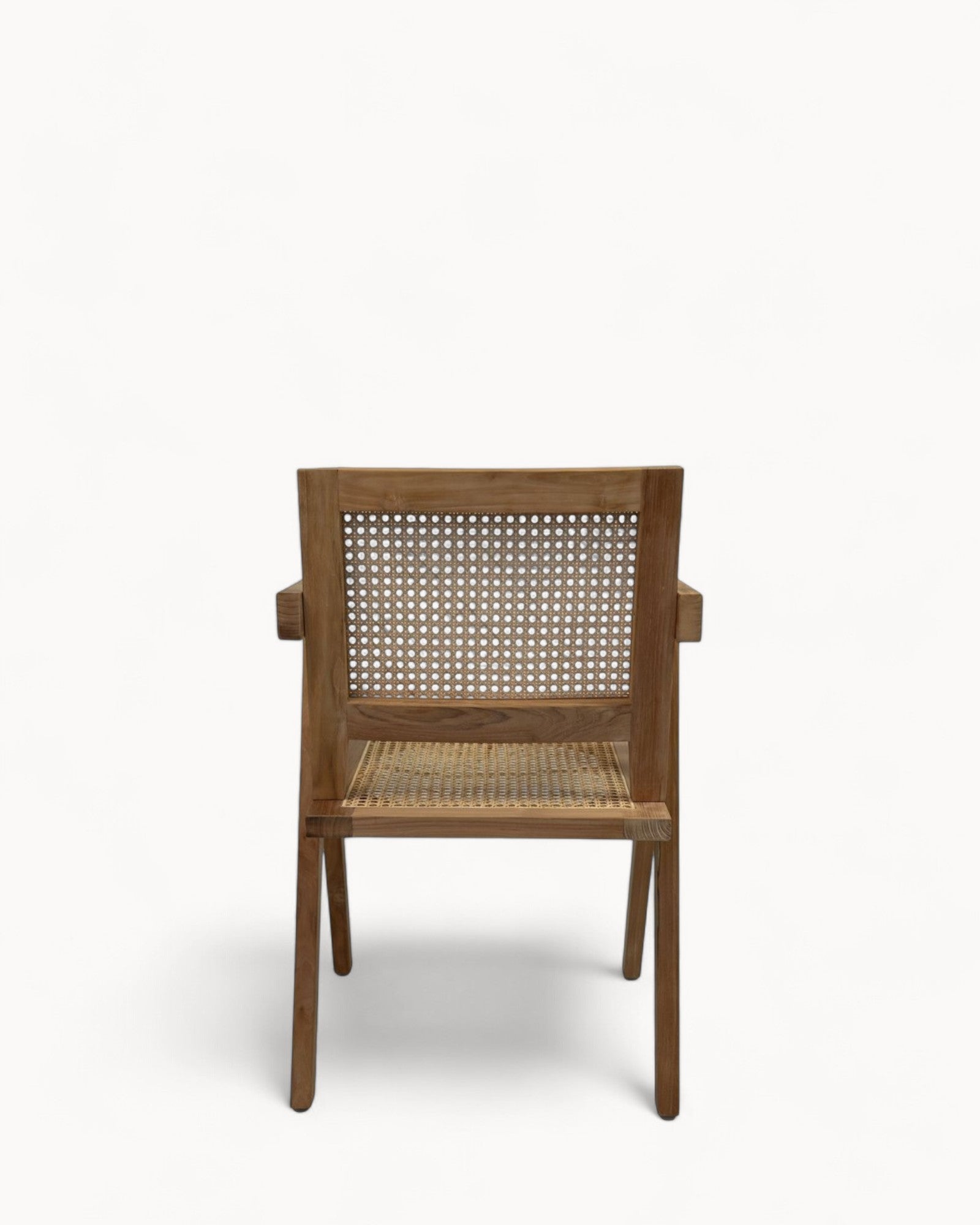 HSM Collection – Esszimmerstuhl Natur – Teak & Rattan – Boho-Stil