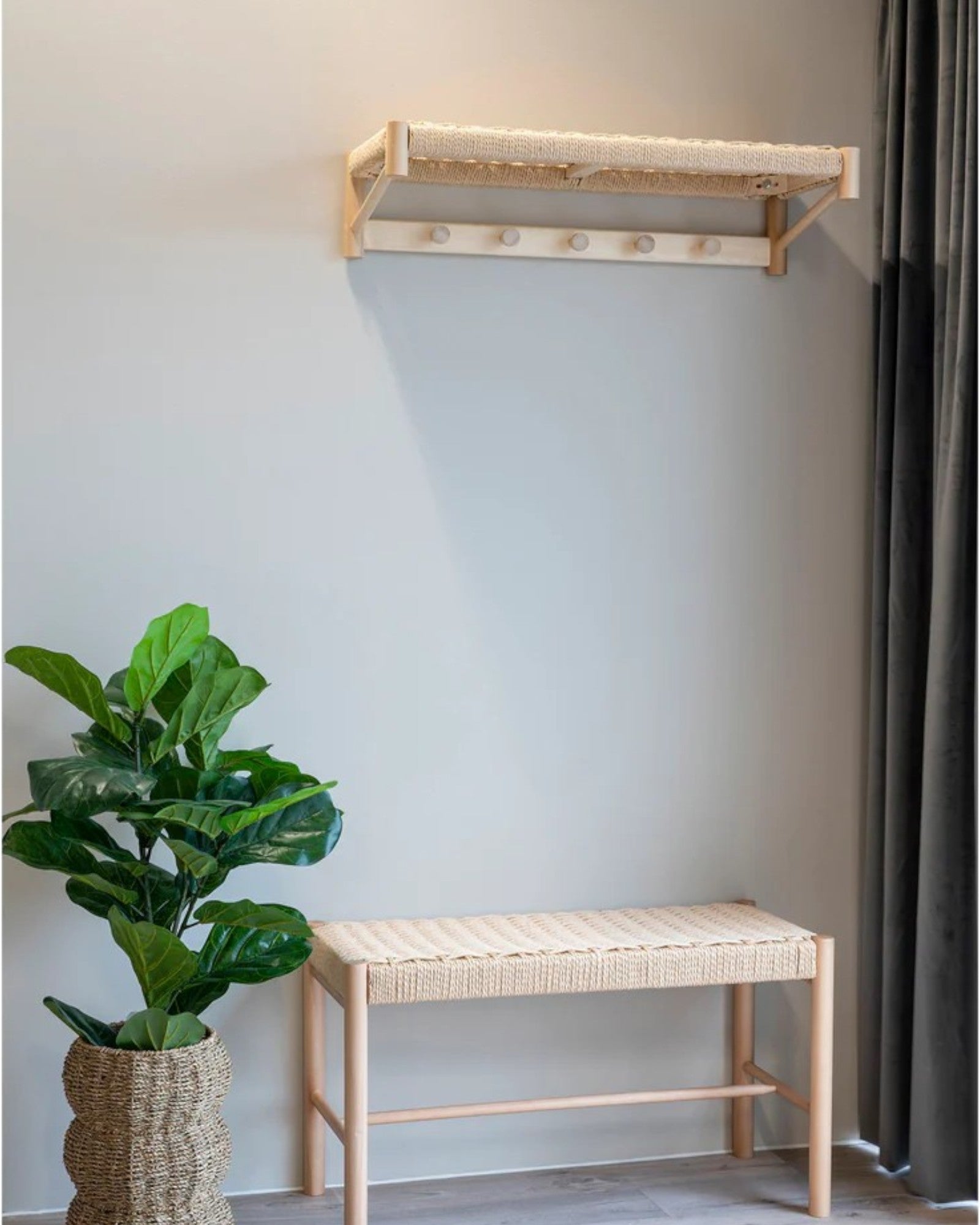 House Nordic – Abano Hutregal Natur – Pappelholz, 78x31 cm