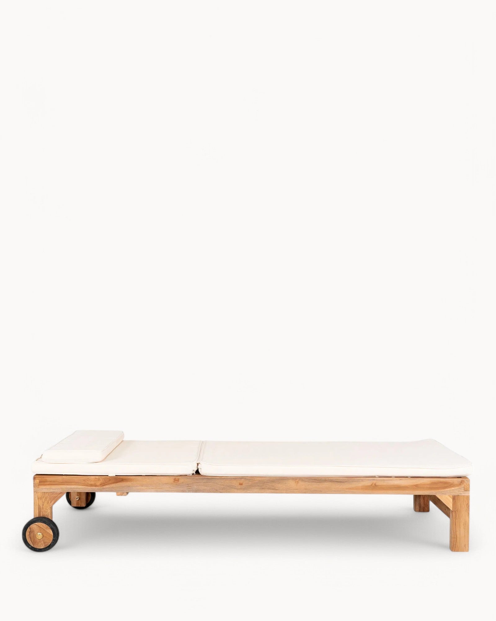 Sonnenliegenkissen – Andorra – Weiß – Baumwolle – 200x62 cm