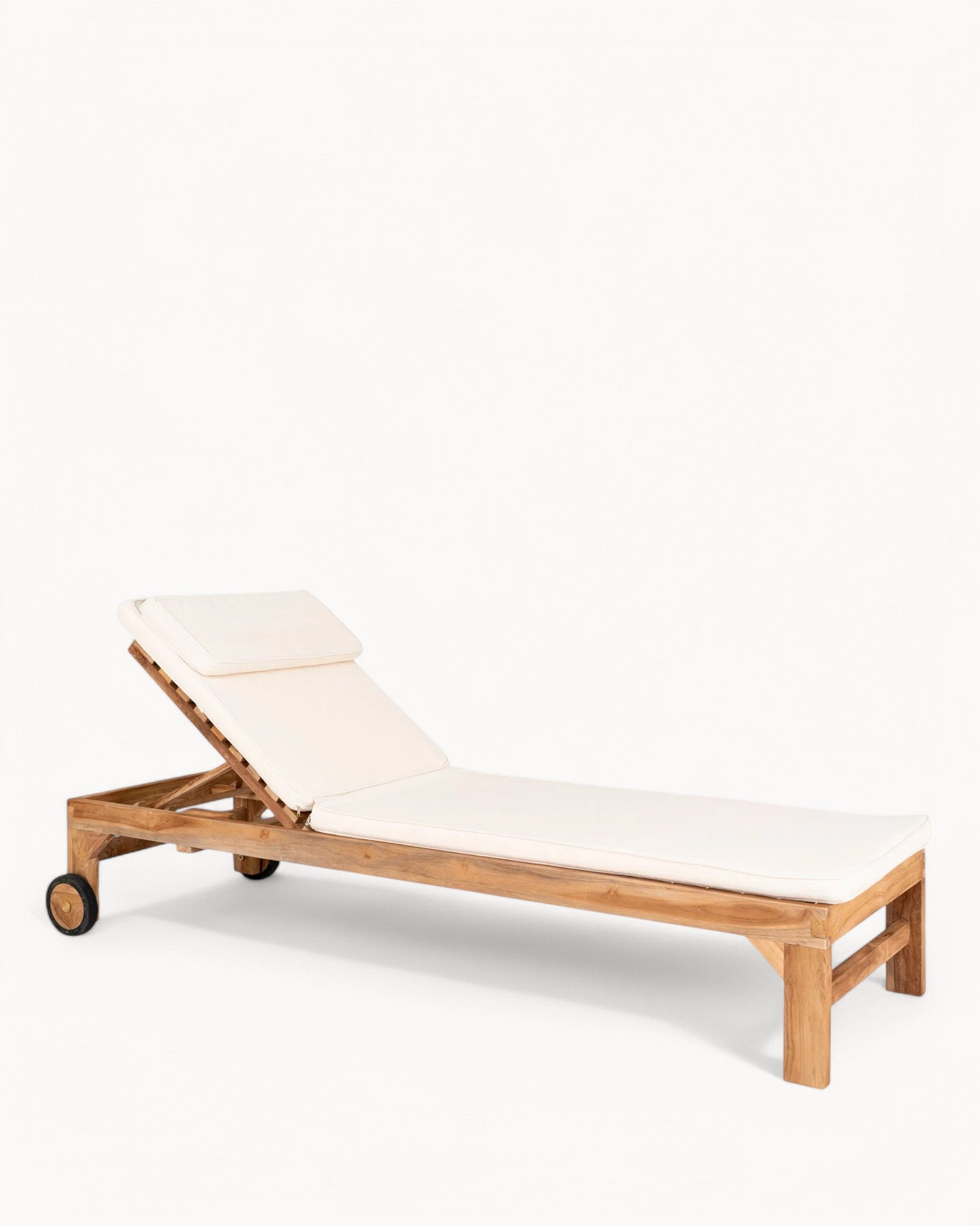 Sonnenliegenkissen – Andorra – Weiß – Baumwolle – 200x62 cm