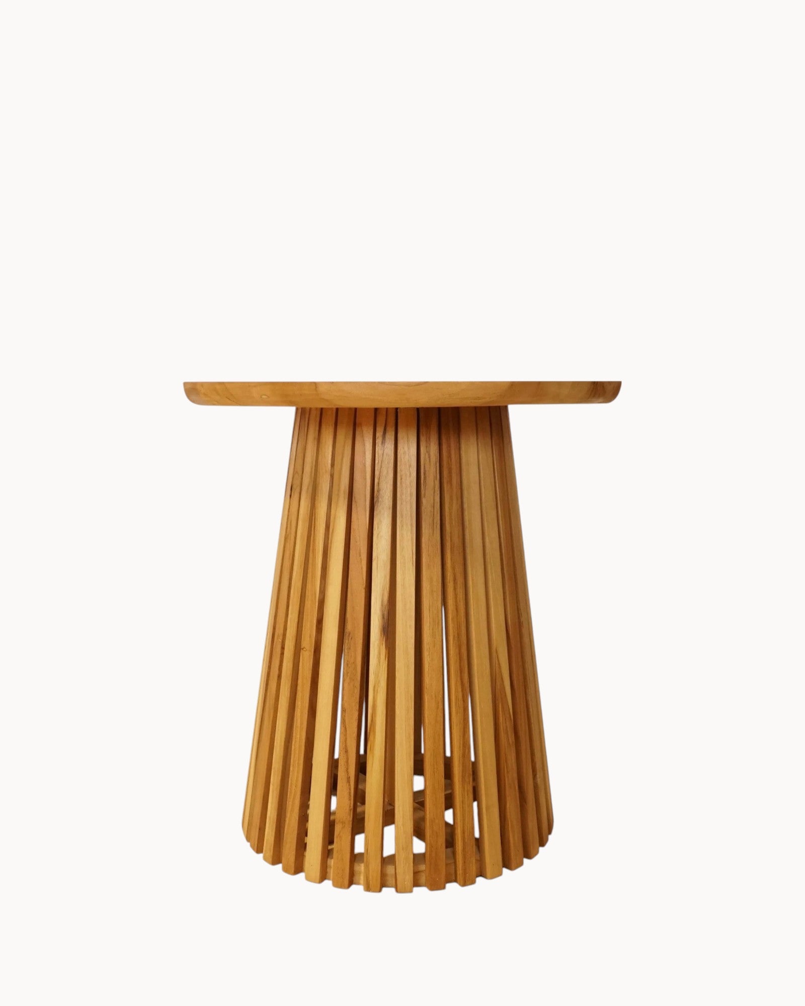 Beistelltisch rund – Eichefurnier natur – ø40x50 cm – Holzdesign