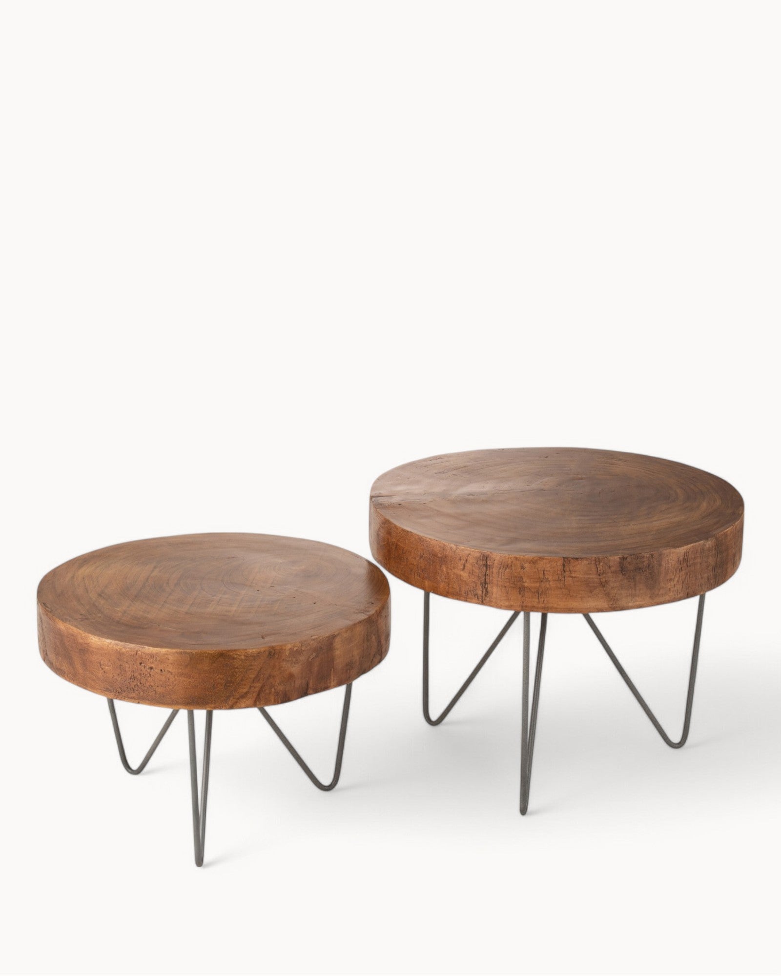 J-Line – Beistelltisch-Set aus Paulownia-Holz – Braun – 2-teilig