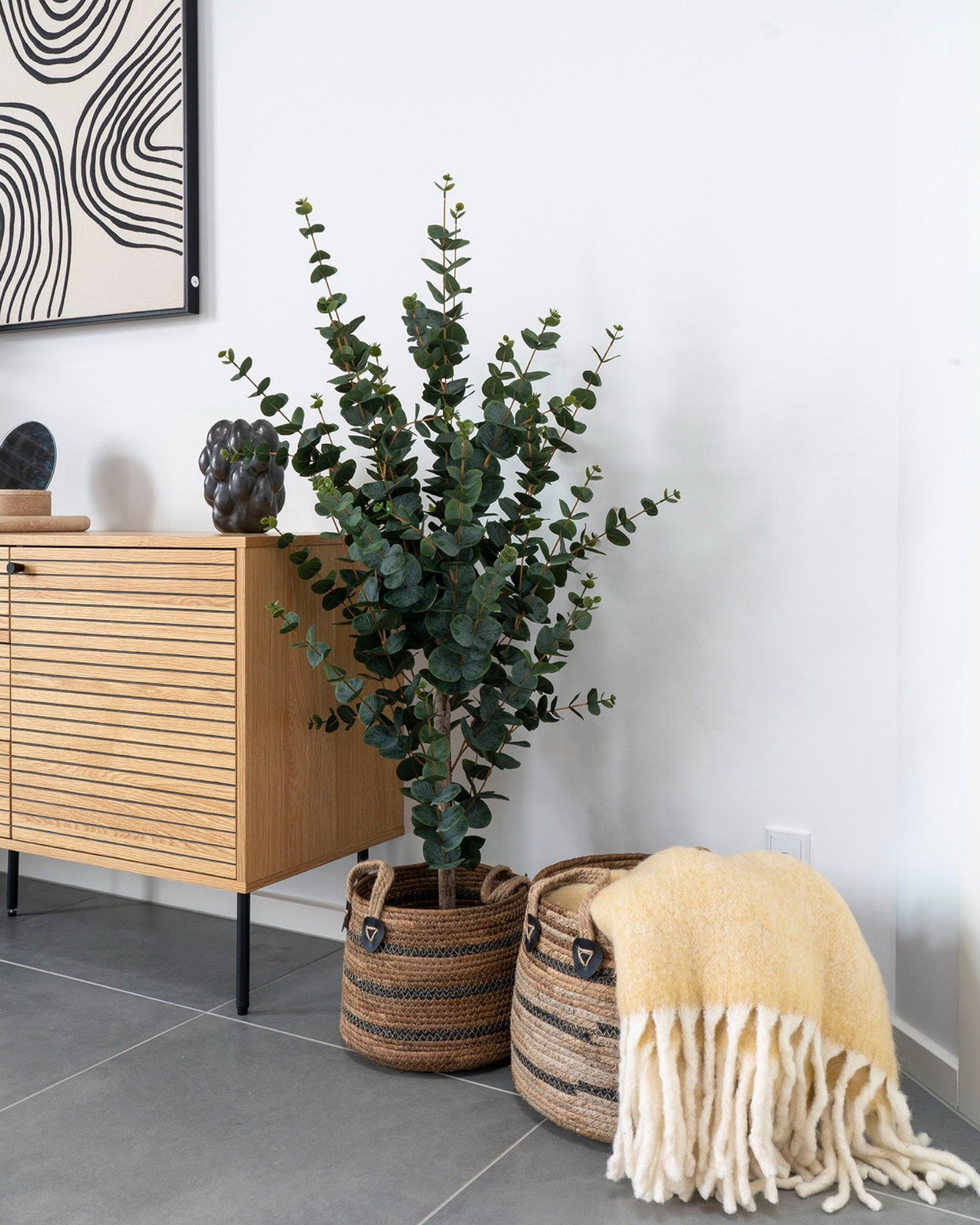 Erba Körbe – Set aus 2 natürlichen Bananenblattkörben