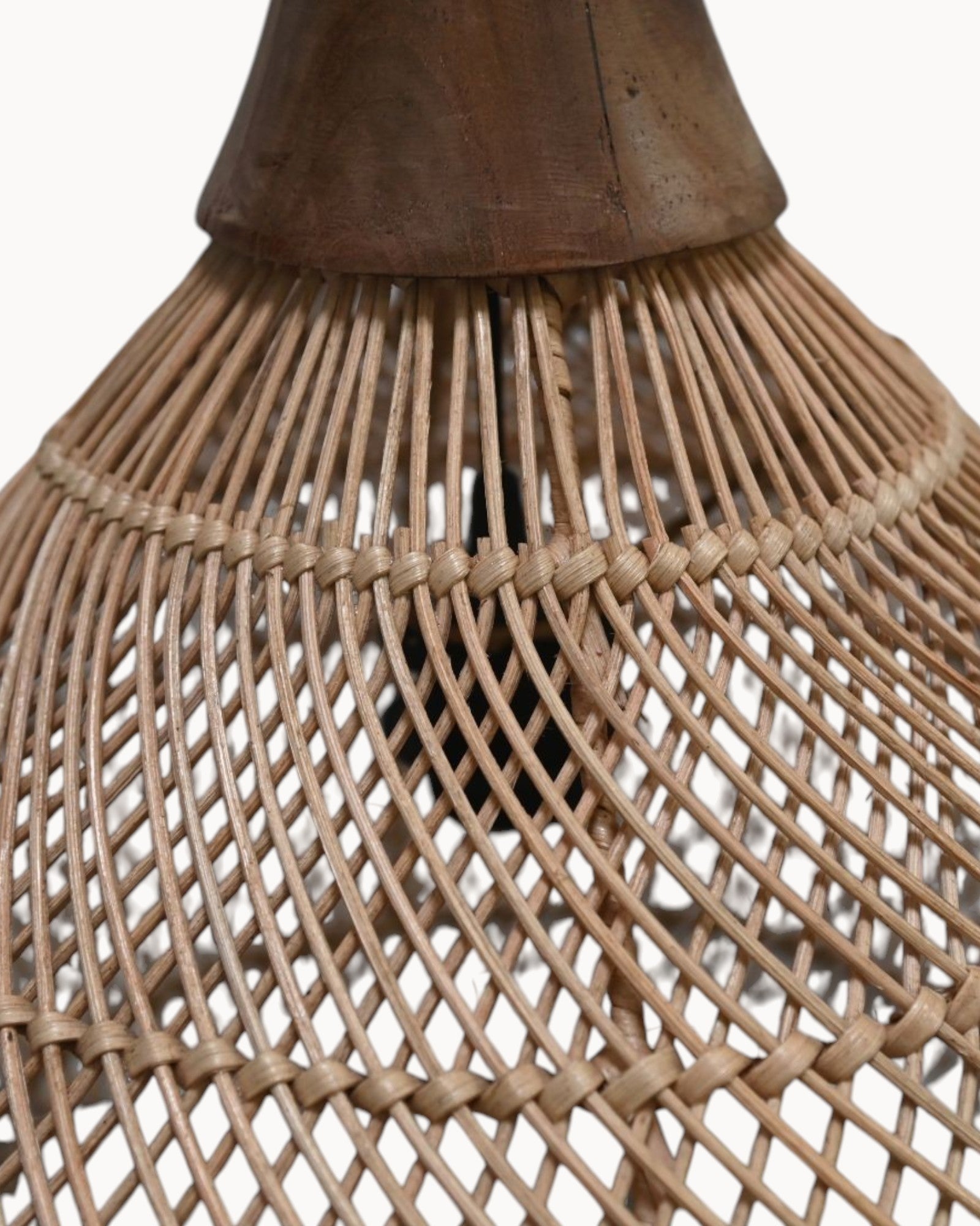 Hängelampe Rattan Natur Ø43cm – HSM Collection – Teak – E27 Fassung