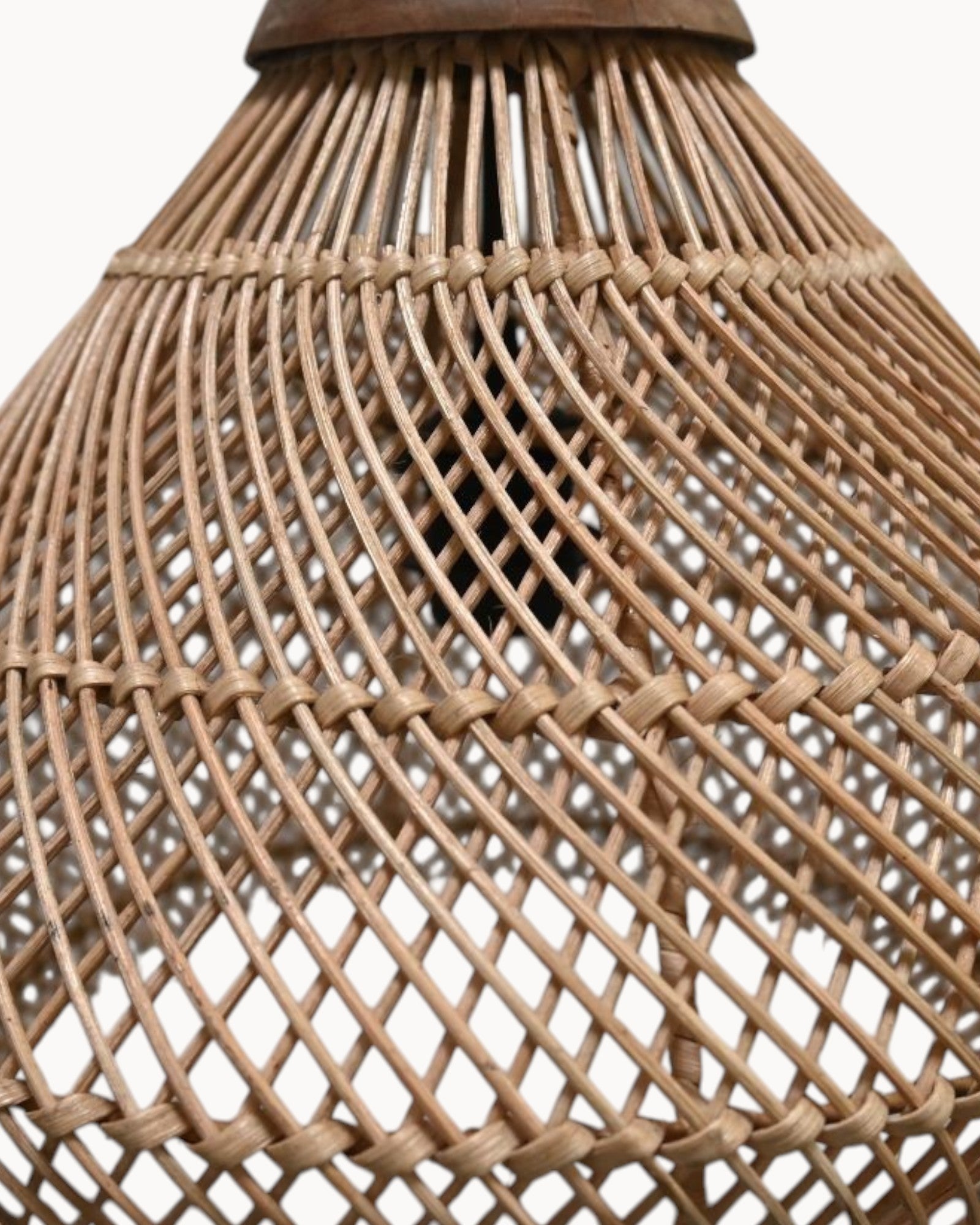 Hängelampe Rattan Natur Ø43cm – HSM Collection – Teak – E27 Fassung