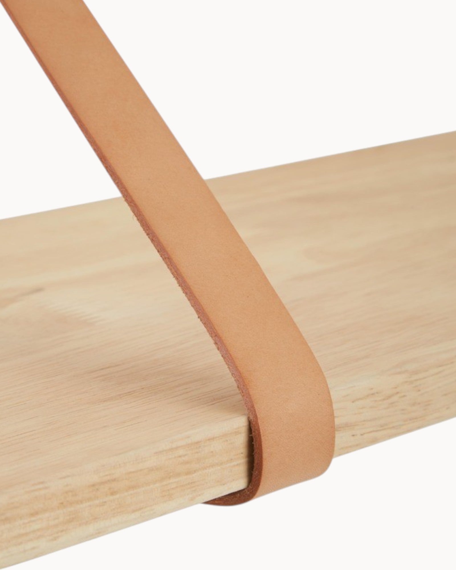 Forno Shelf - Regalbretter aus Naturholz mit Lederriemen 120 cm