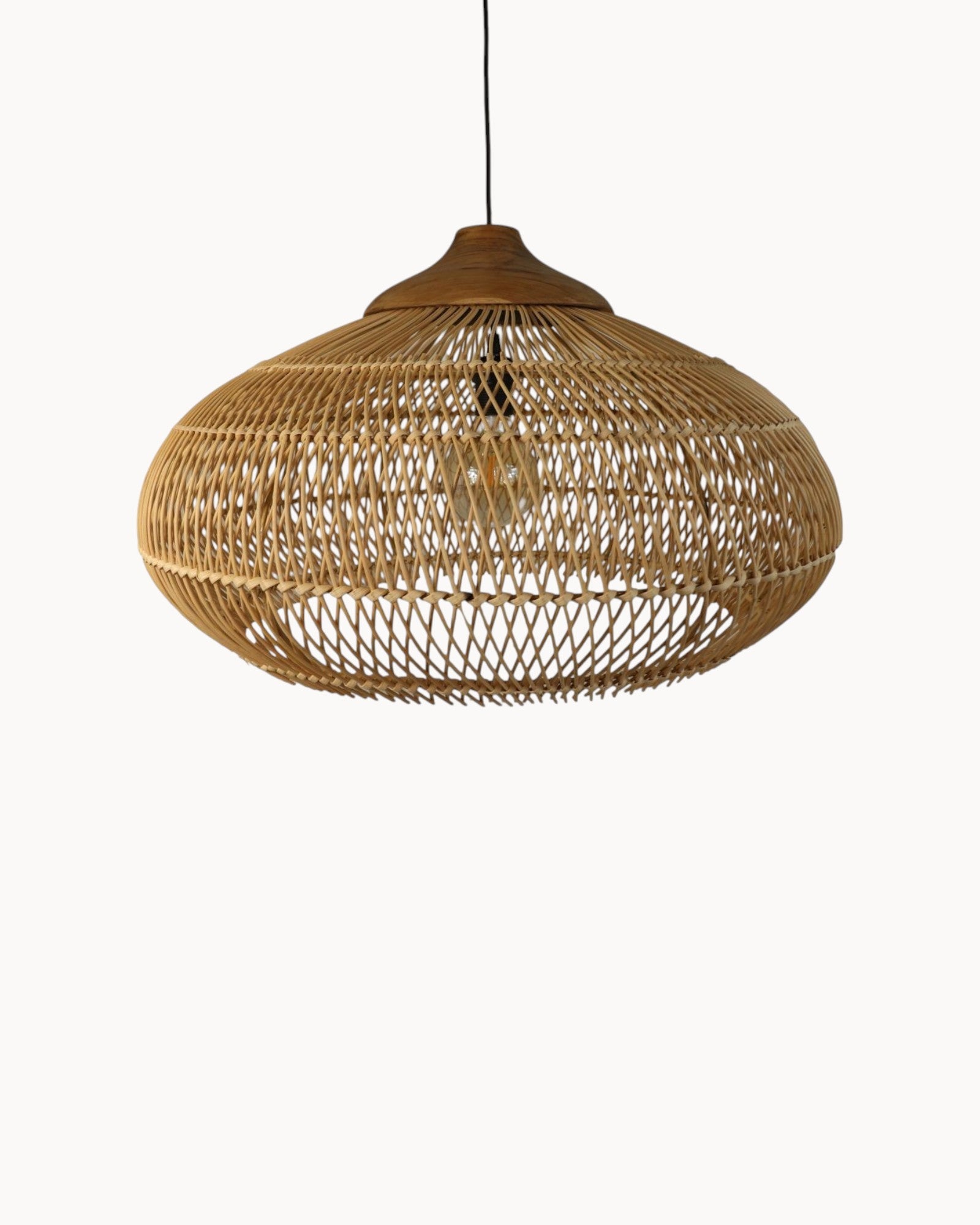 HSM Collection – Natural Glow Pendelleuchte Rattan Teak Ø65 cm Natur