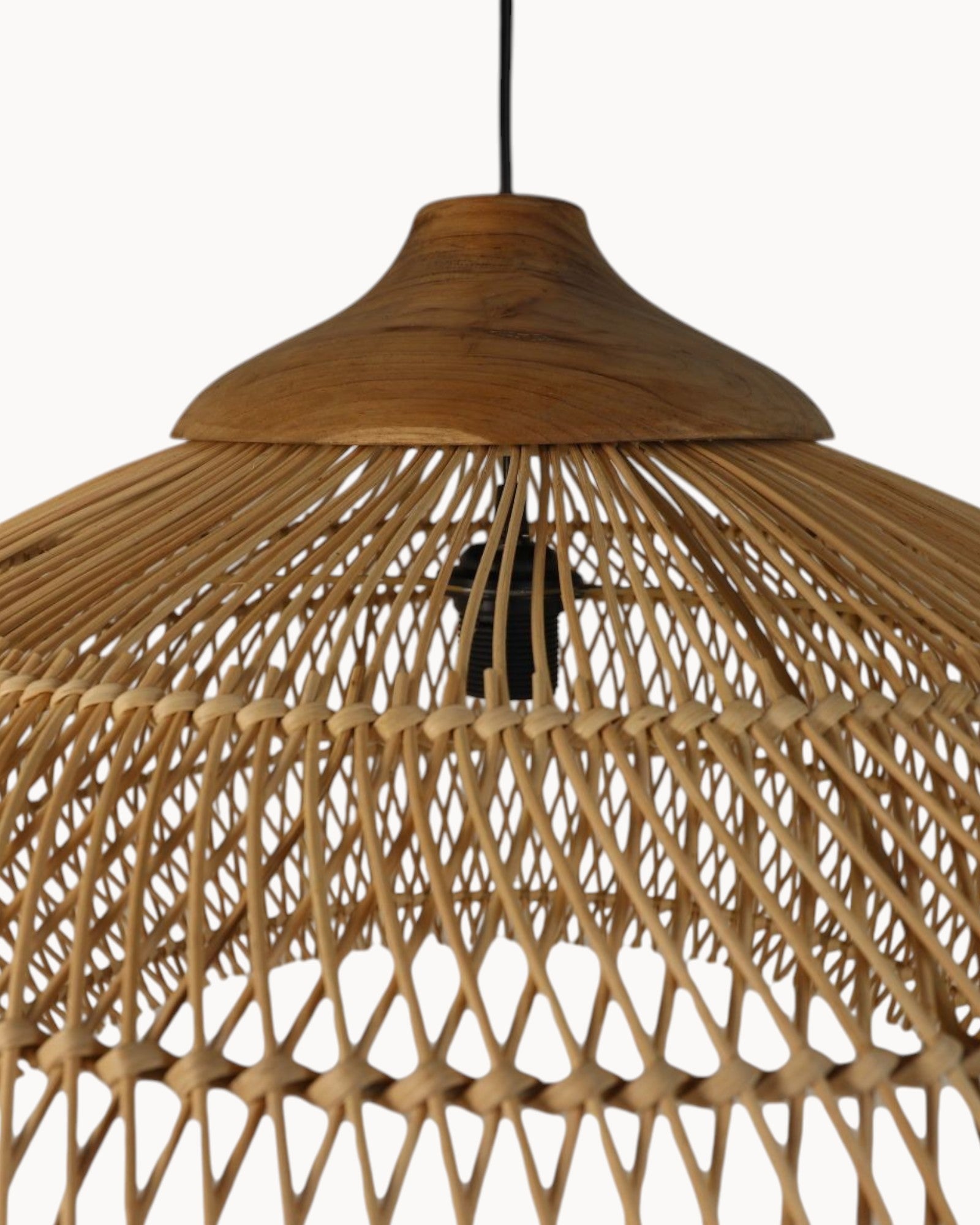 HSM Collection – Natural Glow Pendelleuchte Rattan Teak Ø65 cm Natur