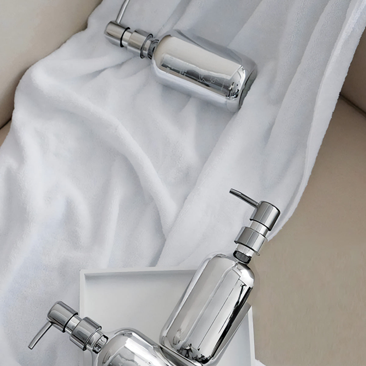 Chrom-Seifenpumpen-Set