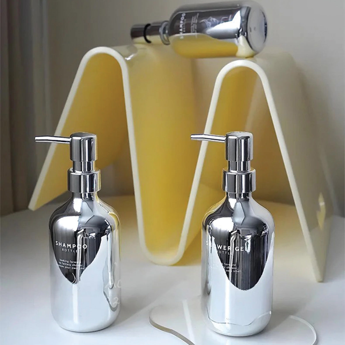 Chrom-Seifenpumpen-Set