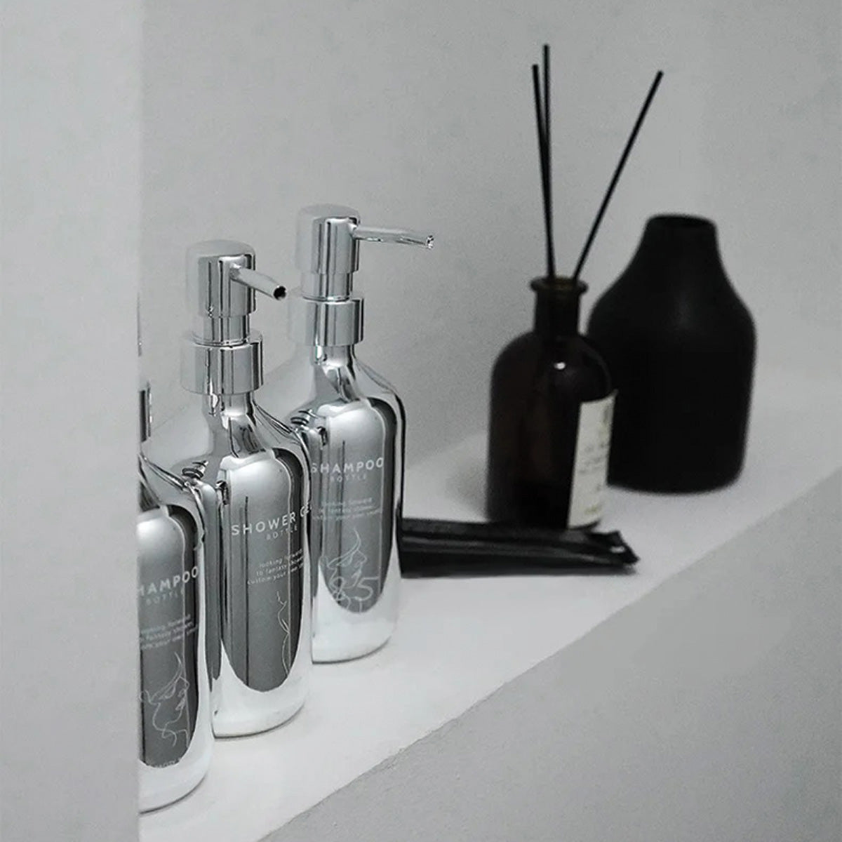 Chrom-Seifenpumpen-Set