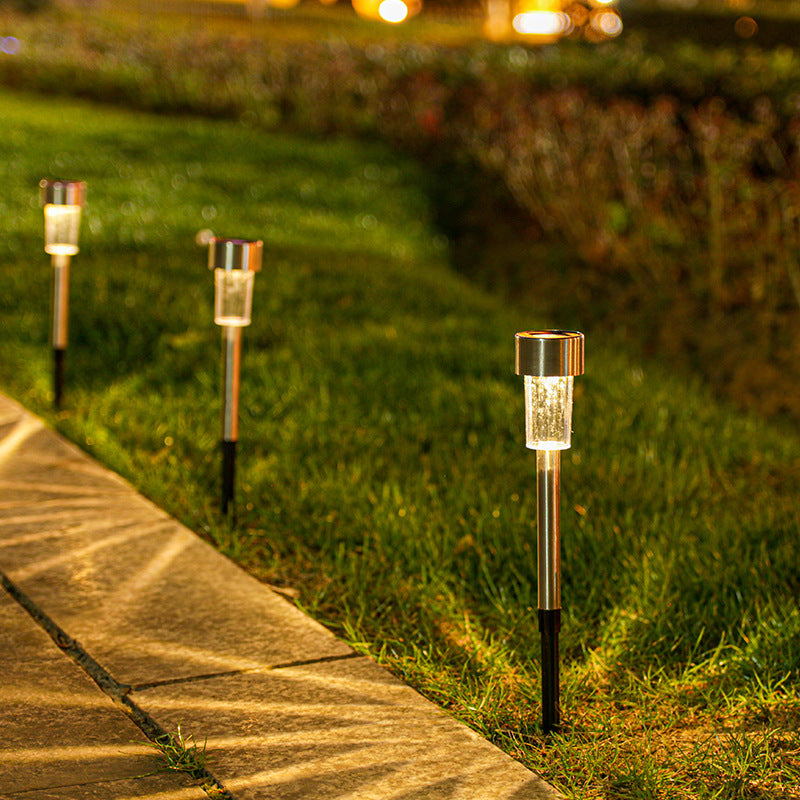 Gartenwegleuchte aus Edelstahl mit Solarantrieb