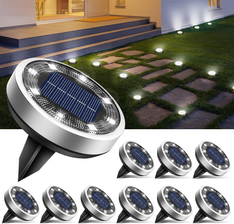 Kompakte Solar-Erdbodenleuchte für Wege