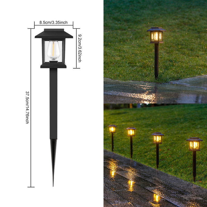 Vintage Solar Gartenleuchte – LED Außenleuchte mit Erdspieß