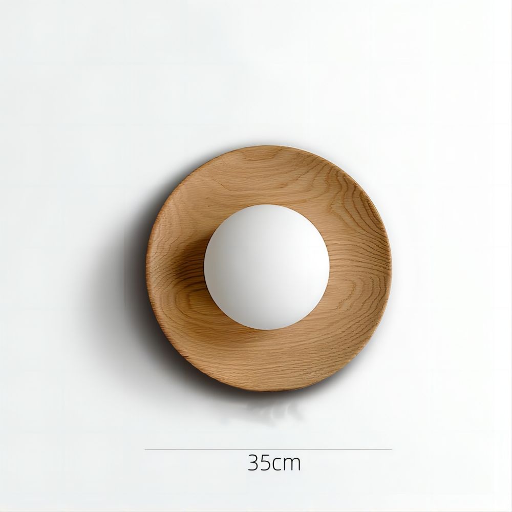 Moderne Wandlampe Holzplatte Glas Lampenschirm G9 LED, 110-240V, Frosted Glass, für Küche, Schlafzimmer