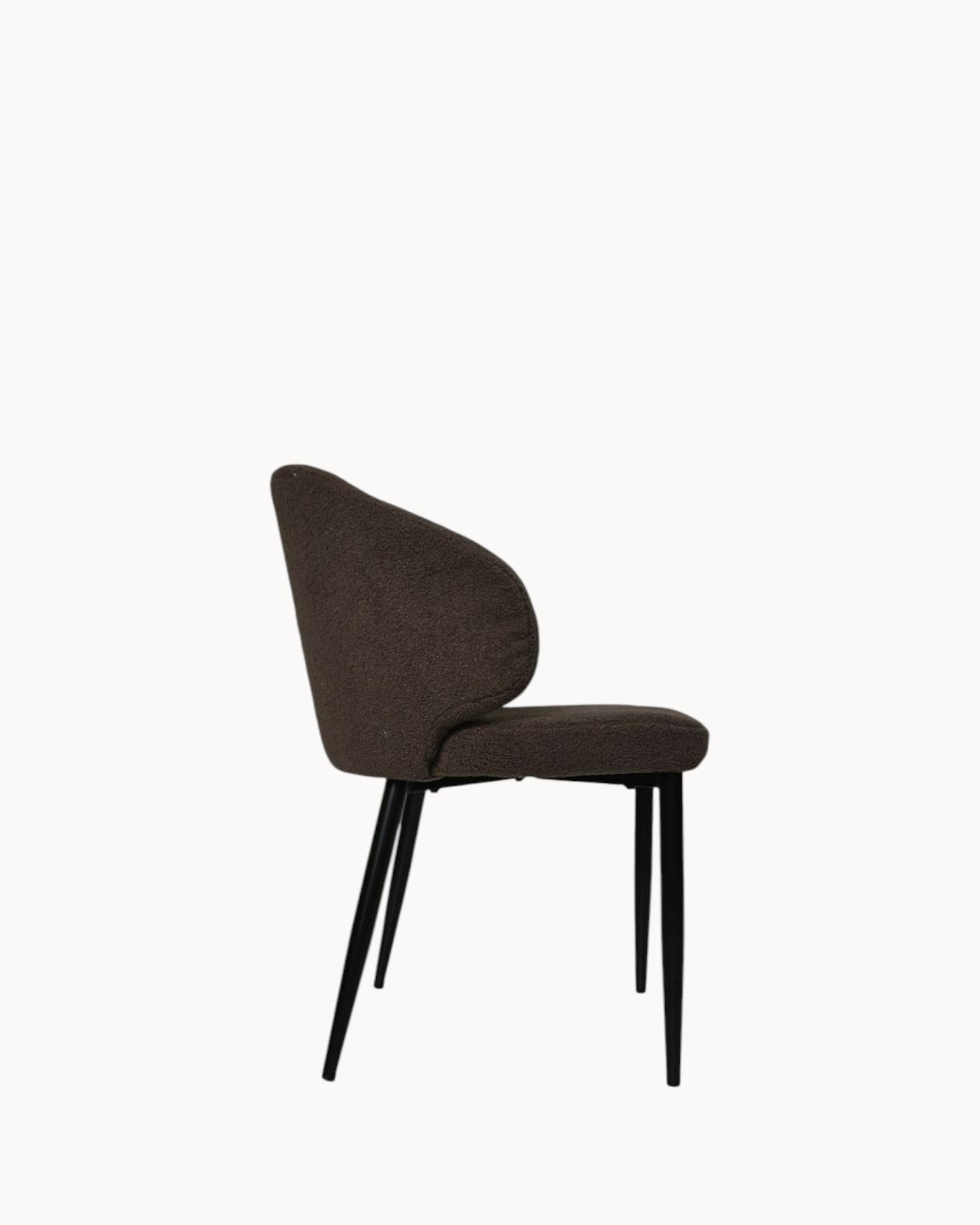 Yuna Esszimmerstuhl, 2er-Set – Espresso/Schwarz – Stoff/Metall