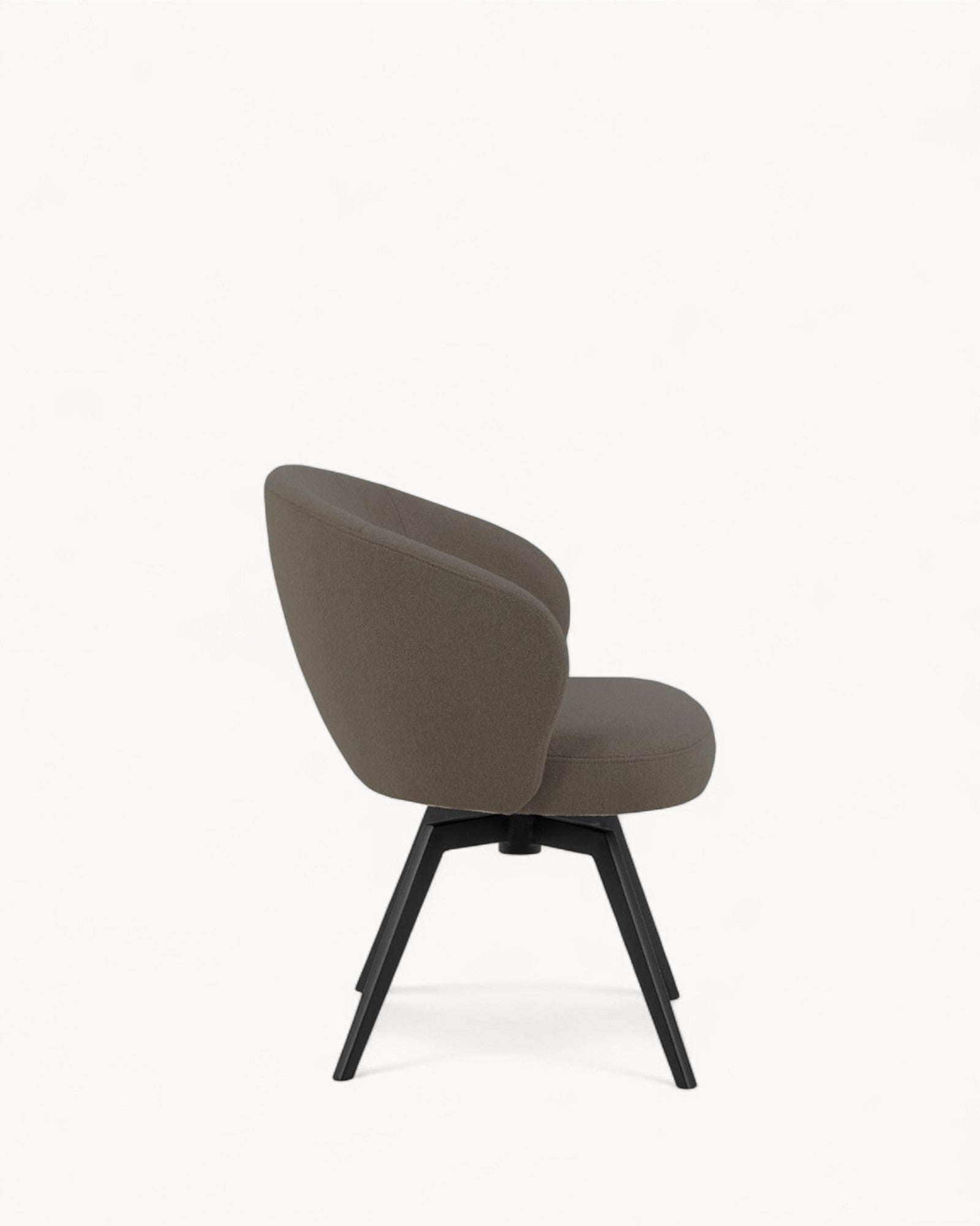 Esszimmerstuhl Velvo Twist – drehbar – Stoff Anthrazit – Metallgestell