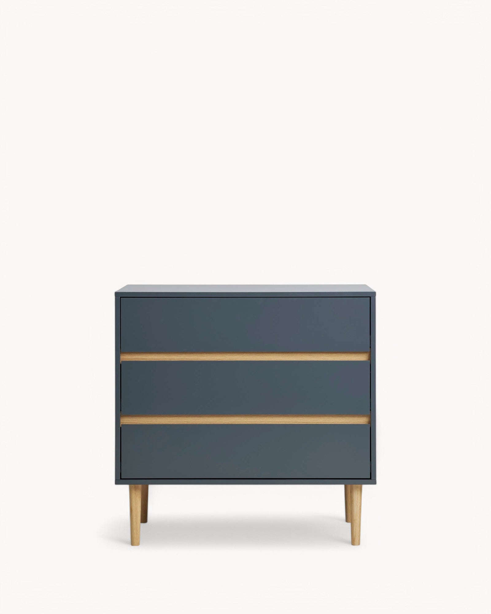 House Nordic – Bisley Kommode 3 Schubladen Holz dunkelgrau 80x40x80 cm