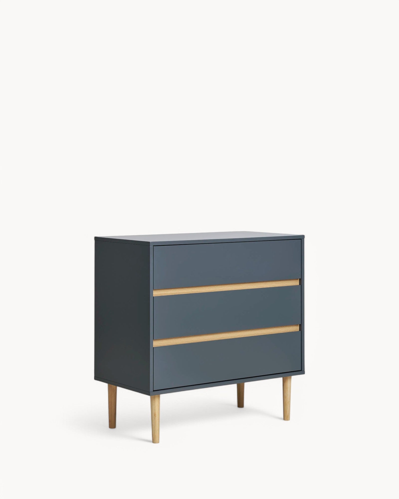 House Nordic – Bisley Kommode 3 Schubladen Holz dunkelgrau 80x40x80 cm