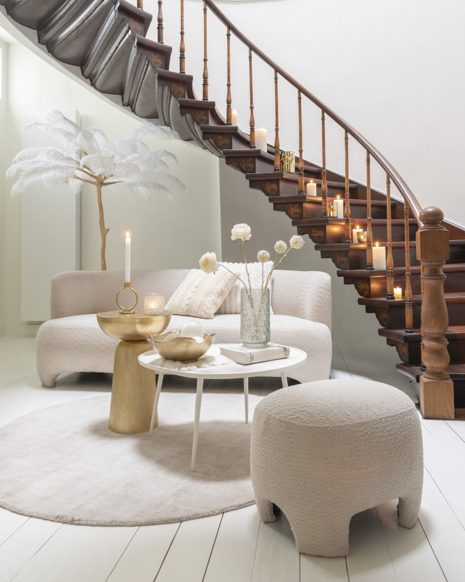 J-Line – Beistelltisch Louane – Gold – Metall – 36x36x52 cm