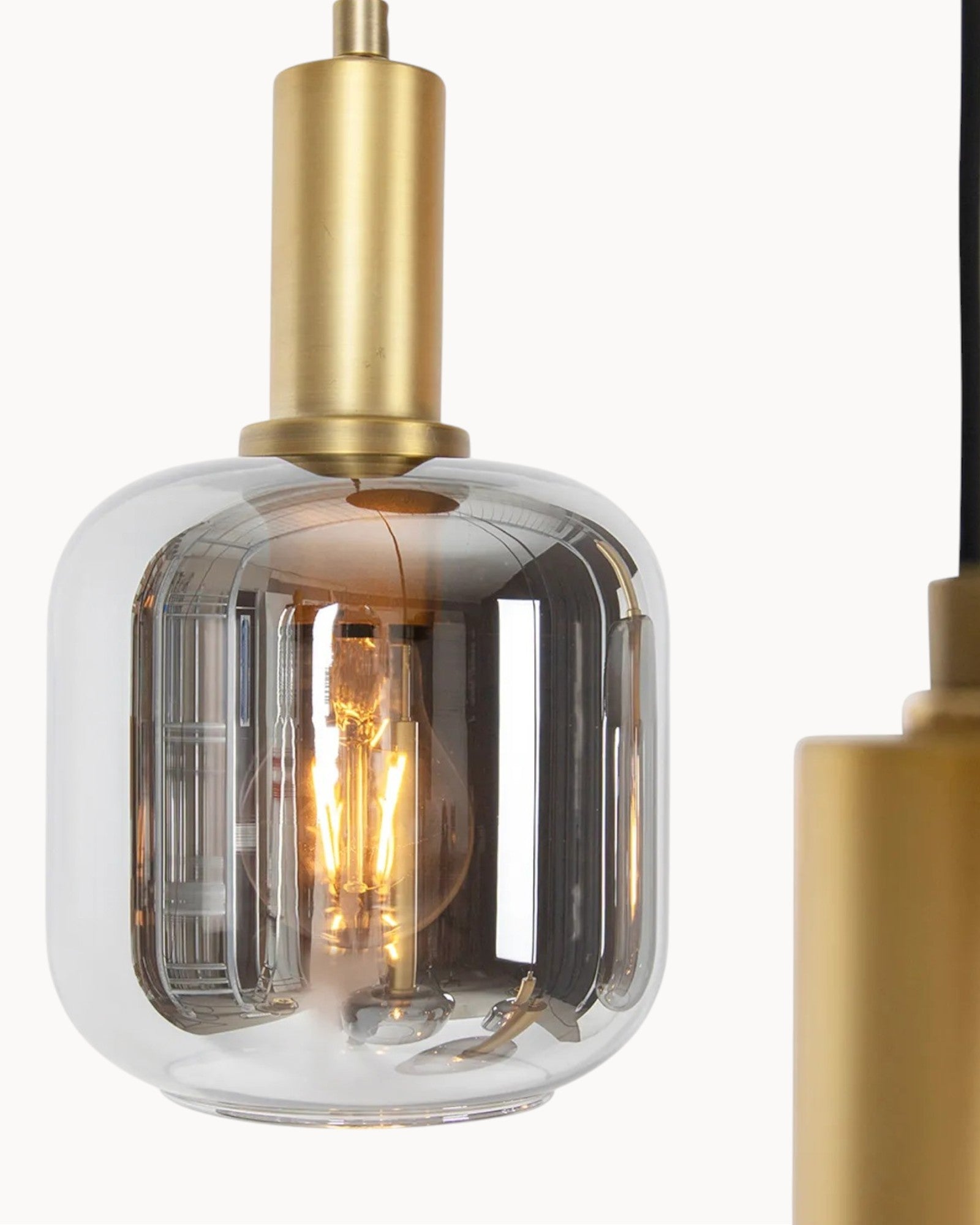 Nordic Pendelleuchte – Moderne Glas Hängelampe 5-flammig Schwarz