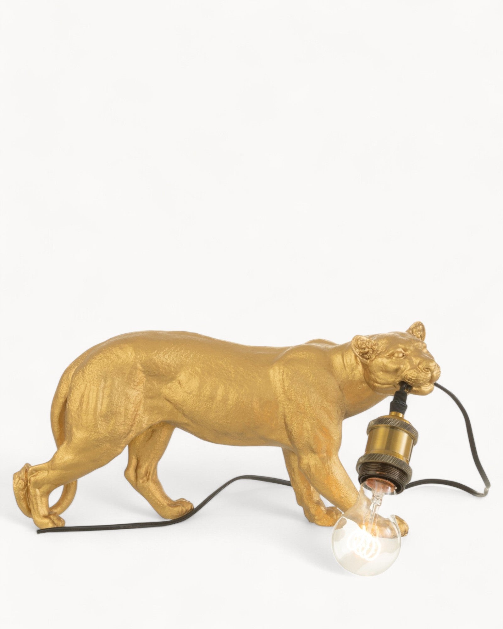 J-Line Tischleuchte Poema – Gold – Polyresin – Klein