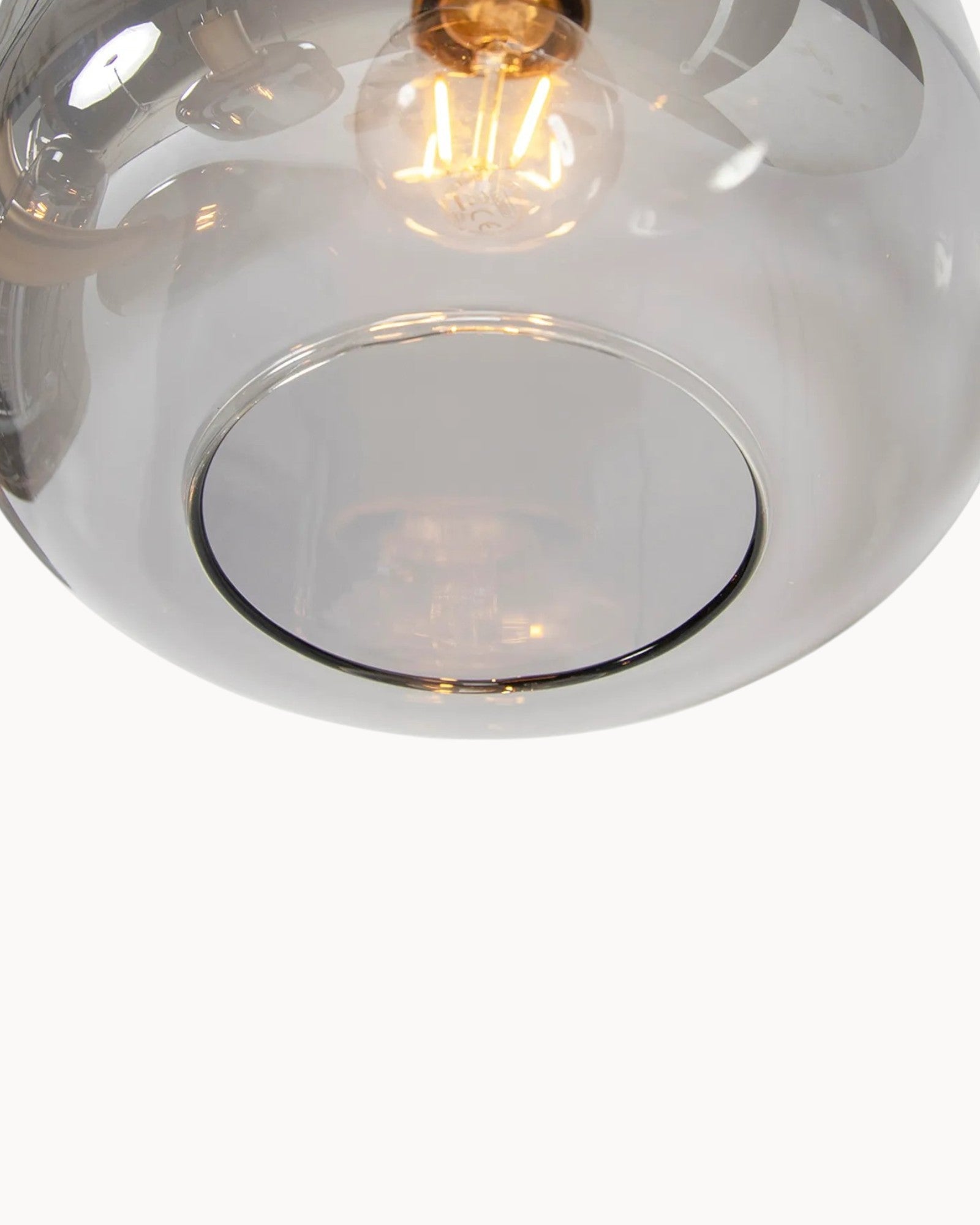 Nordic Pendelleuchte – Moderne Glas Hängelampe 5-flammig Schwarz