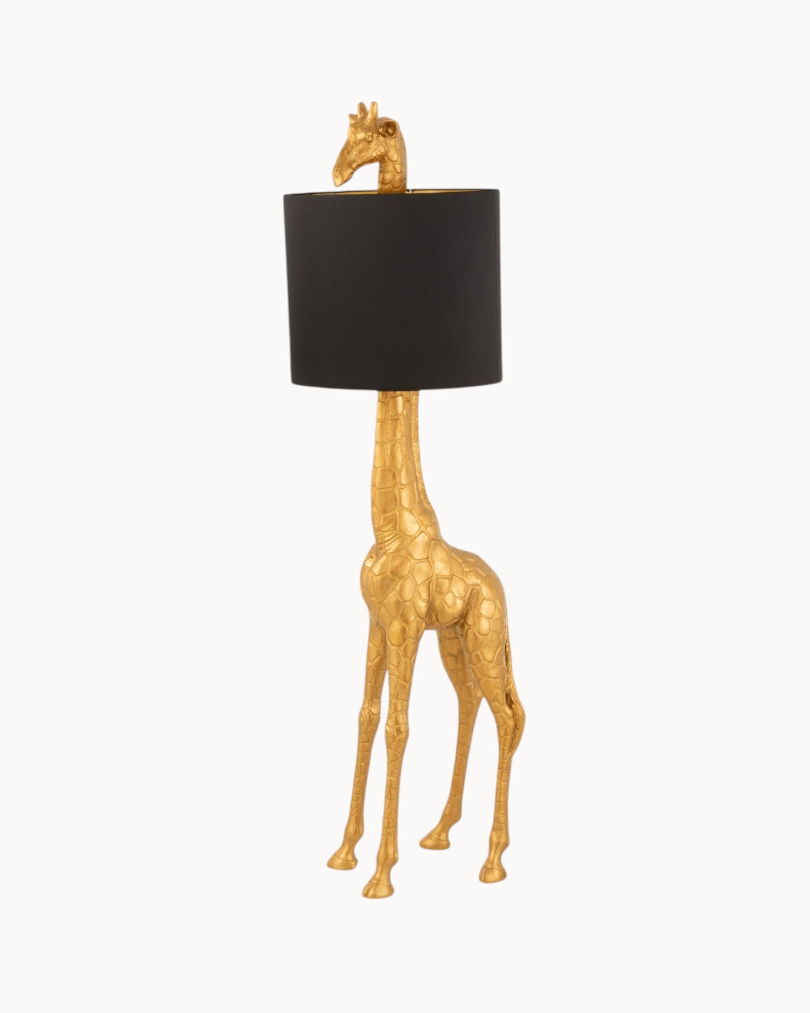 Stehlampe Giraffe Gold – Elegantes Design in Schwarz und Gold, 179 cm