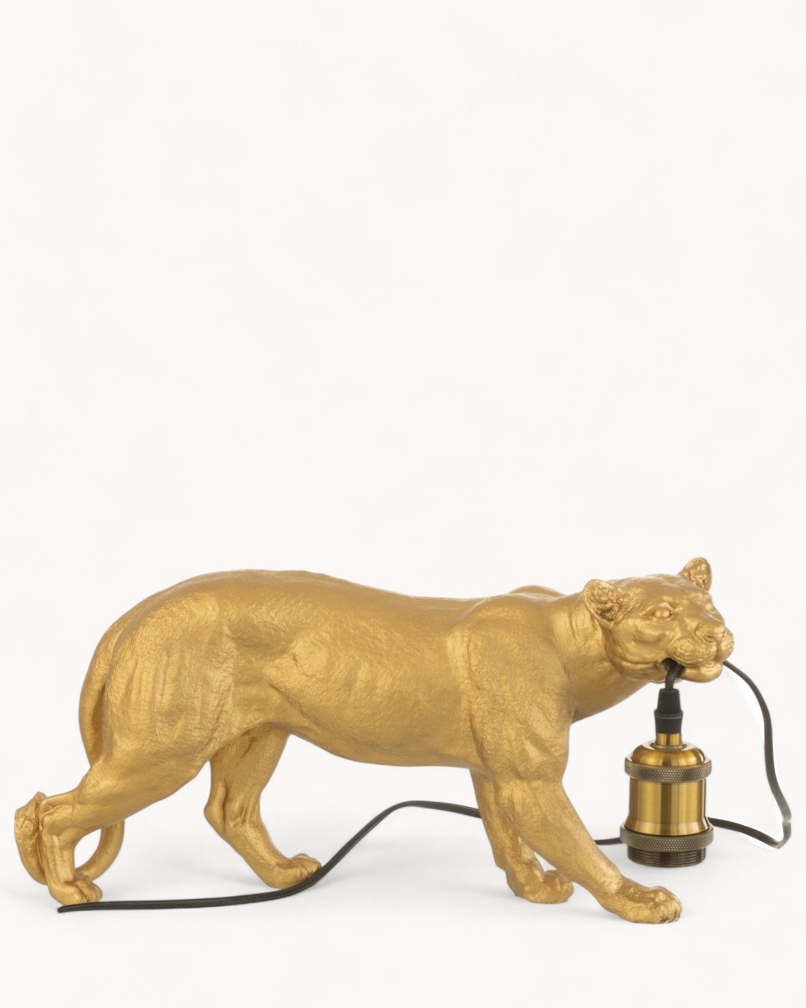 J-Line Tischleuchte Poema – Gold – Polyresin – Klein