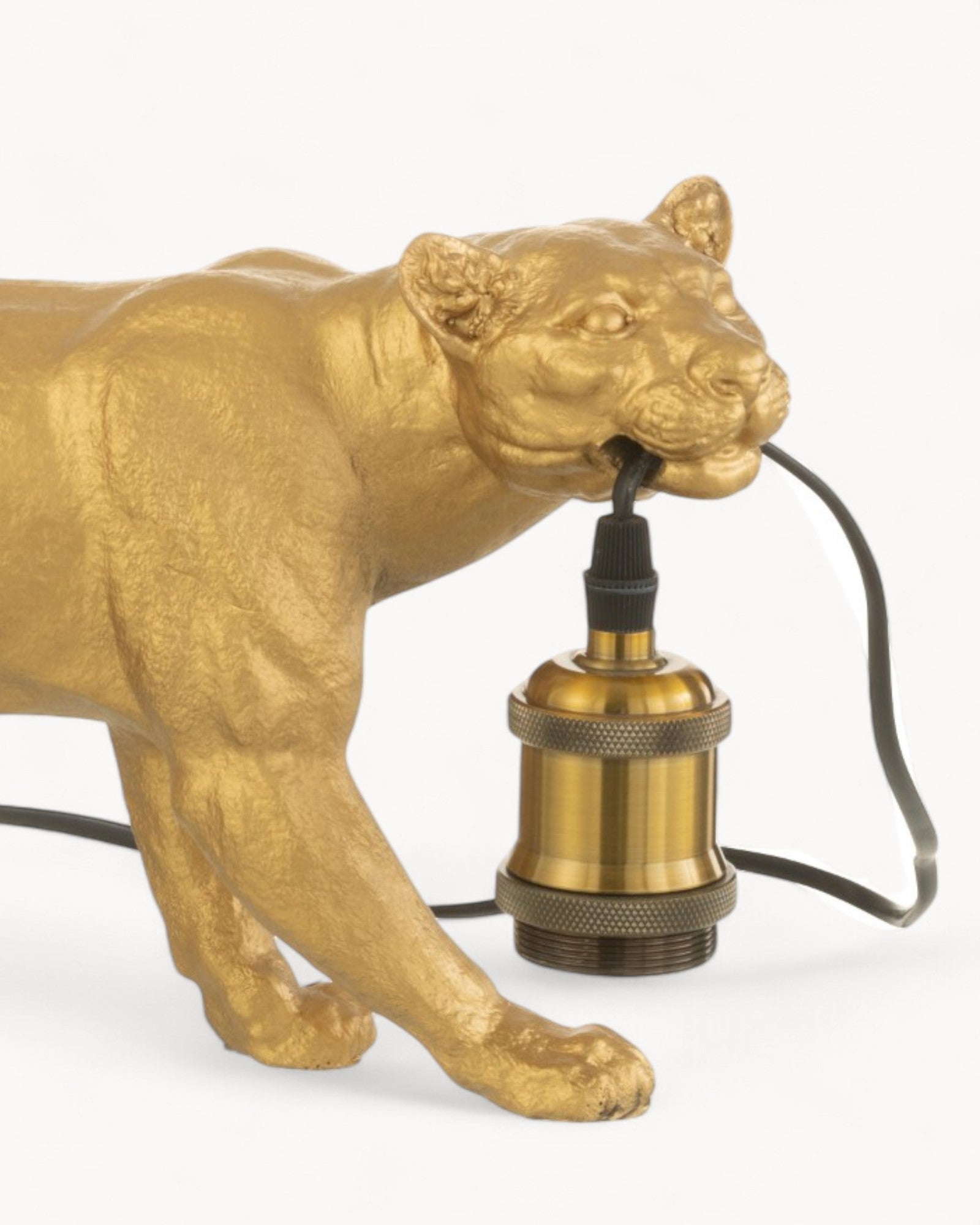 J-Line Tischleuchte Poema – Gold – Polyresin – Klein