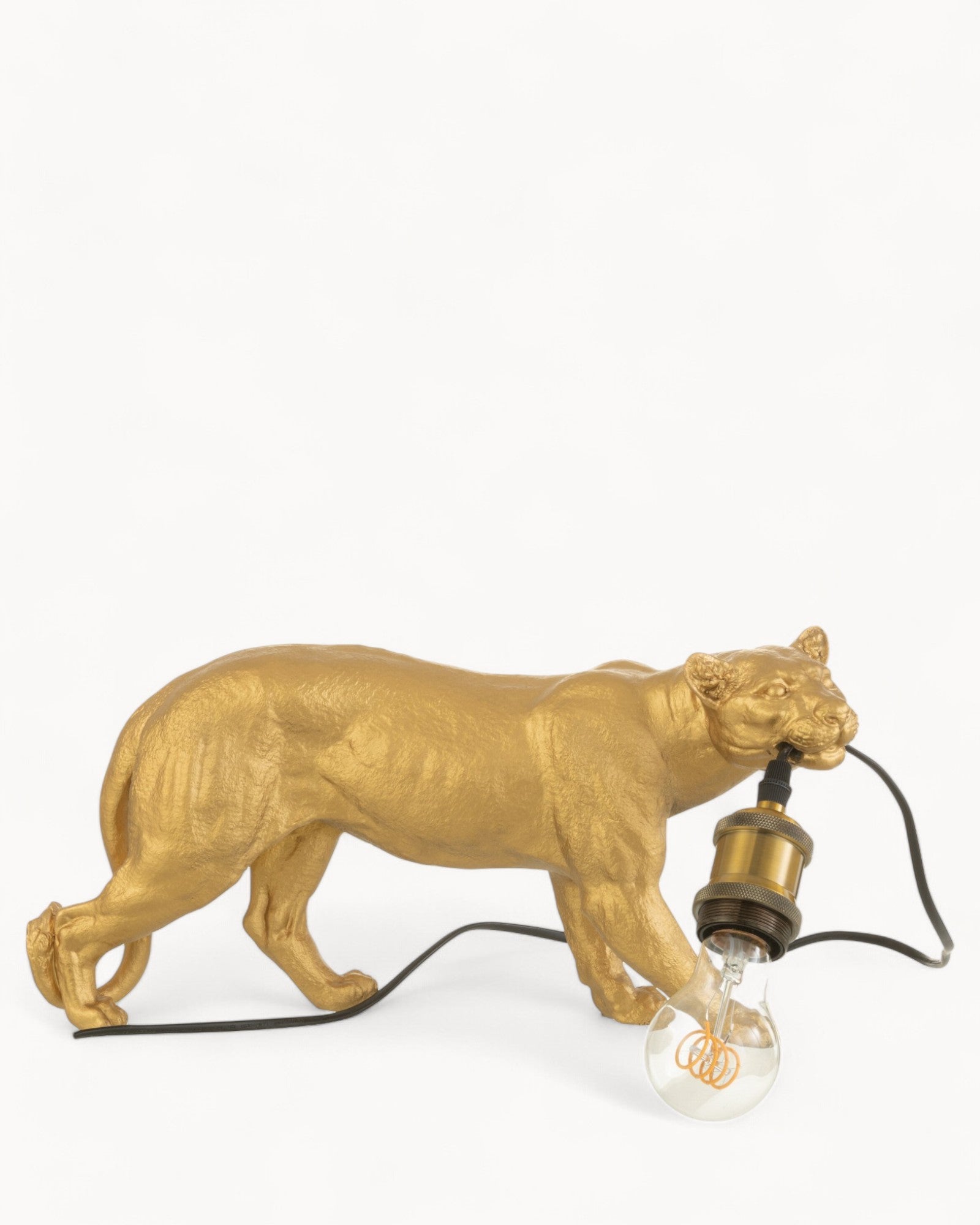 J-Line Tischleuchte Poema – Gold – Polyresin – Klein