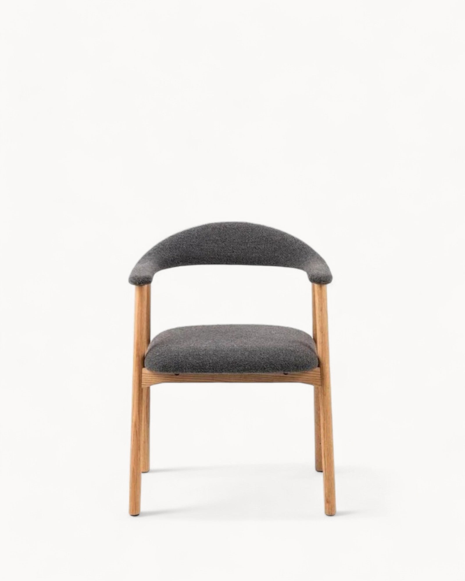 HSM Collection – Esszimmerstuhl grau mit Stoffpolsterung, 2er-Set