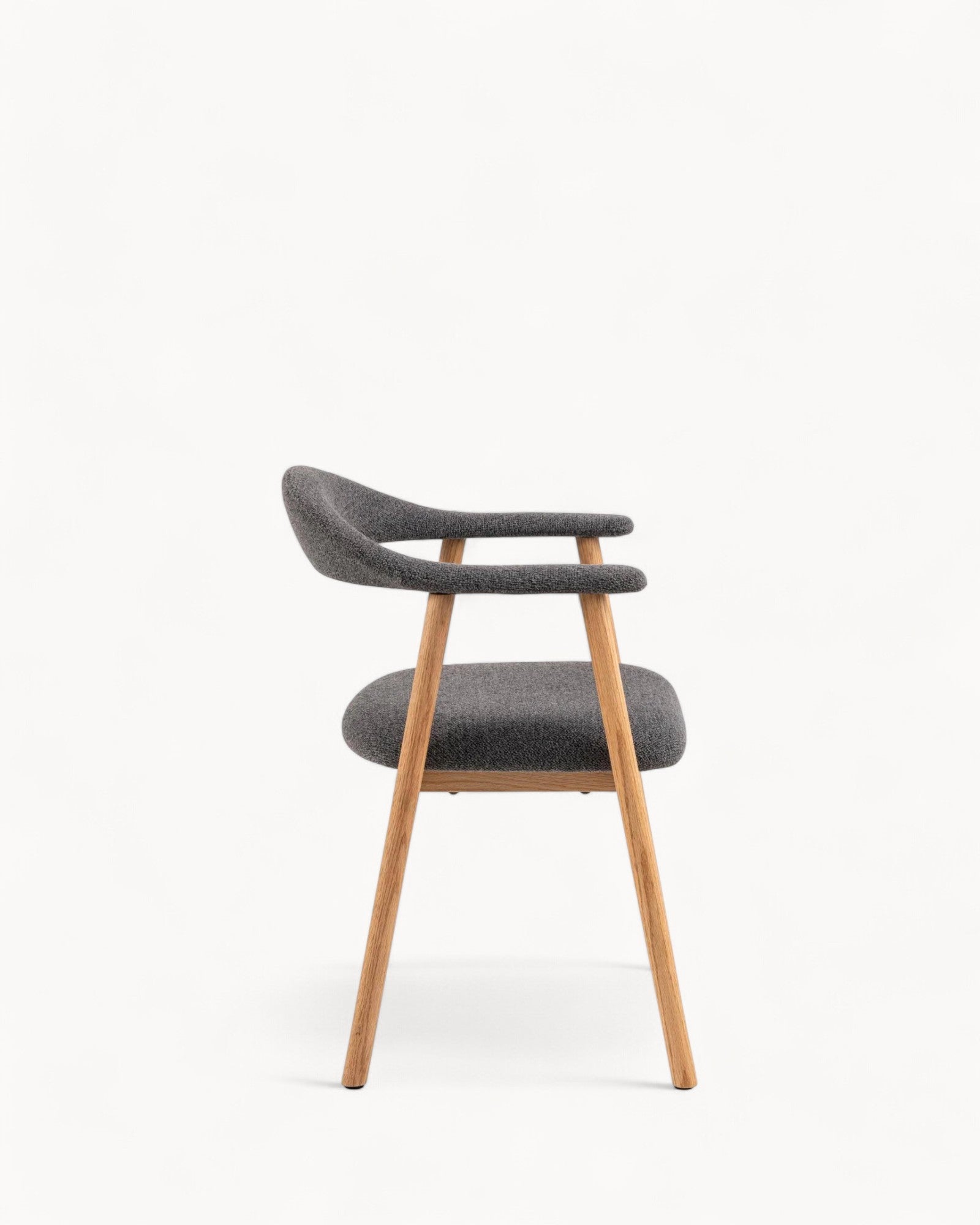 HSM Collection – Esszimmerstuhl grau mit Stoffpolsterung, 2er-Set