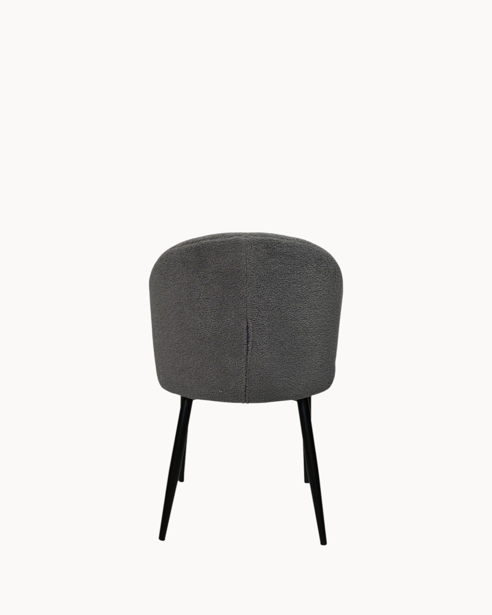 HSM Collection – Esszimmerstuhl Yuna 2er Set – Grau/Schwarz – Stoff & Metall