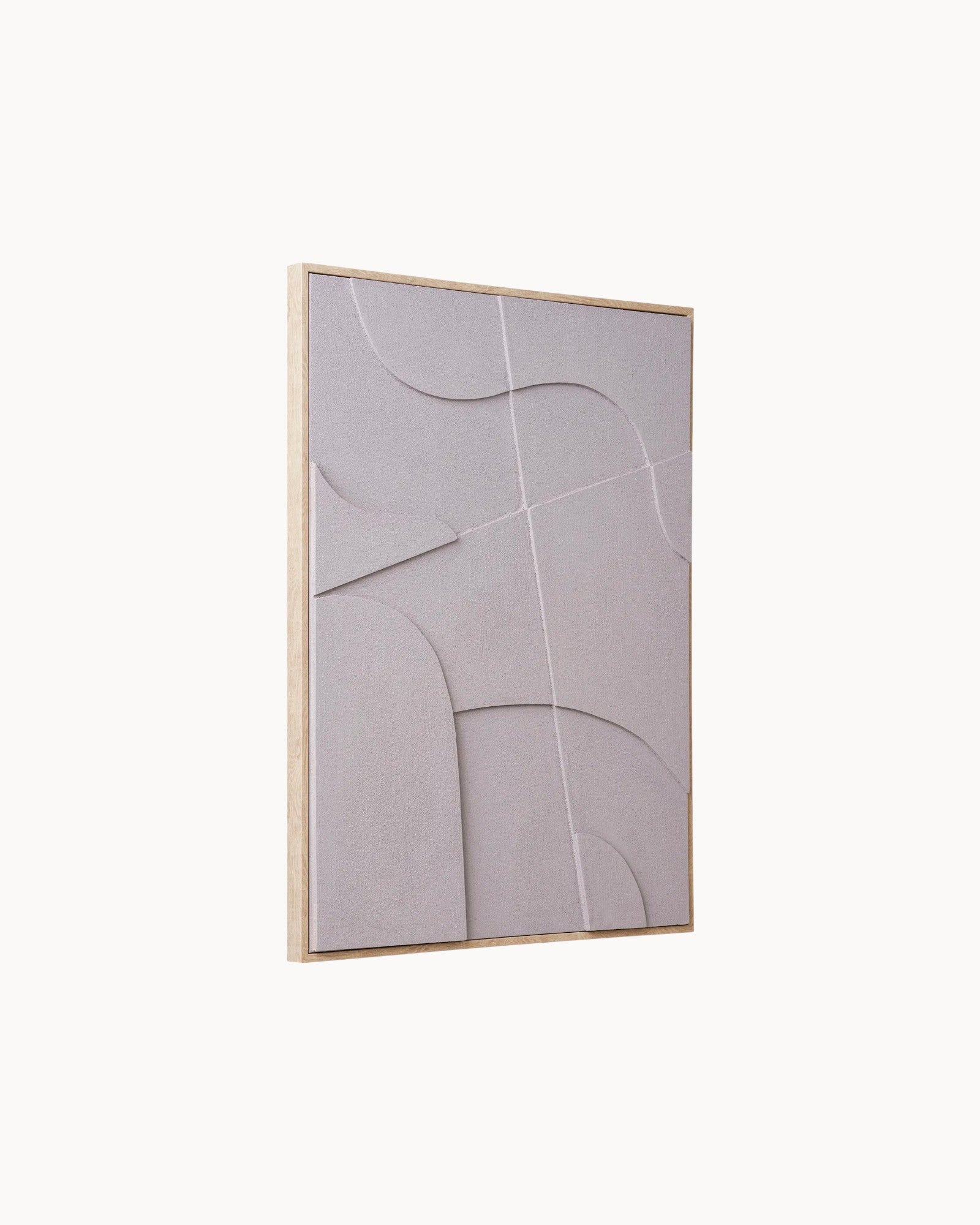 Relief Wanddeko Sandform Echo – Grau Sand – Leinwandbild Höhe 70 cm