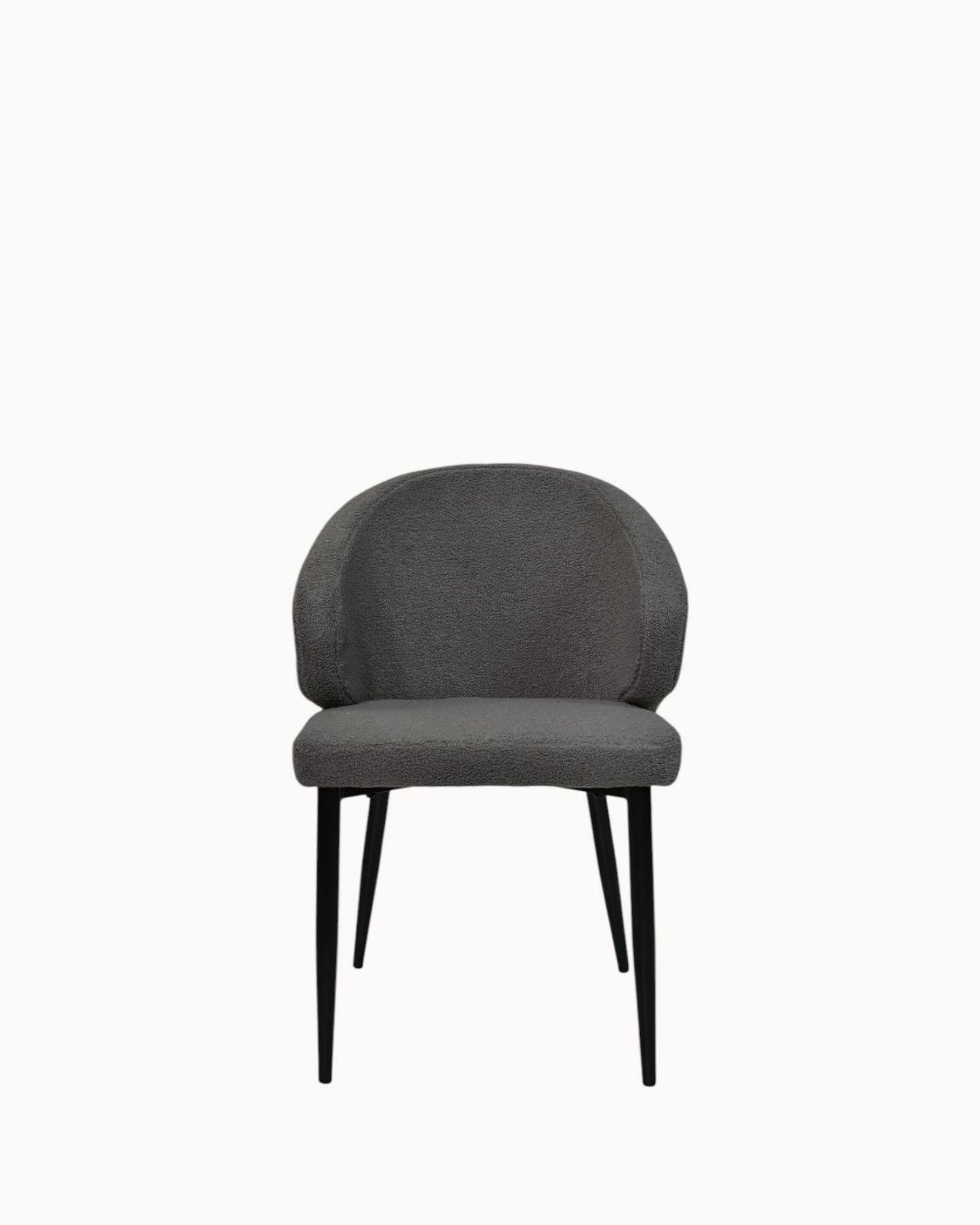 HSM Collection – Esszimmerstuhl Yuna 2er Set – Grau/Schwarz – Stoff & Metall