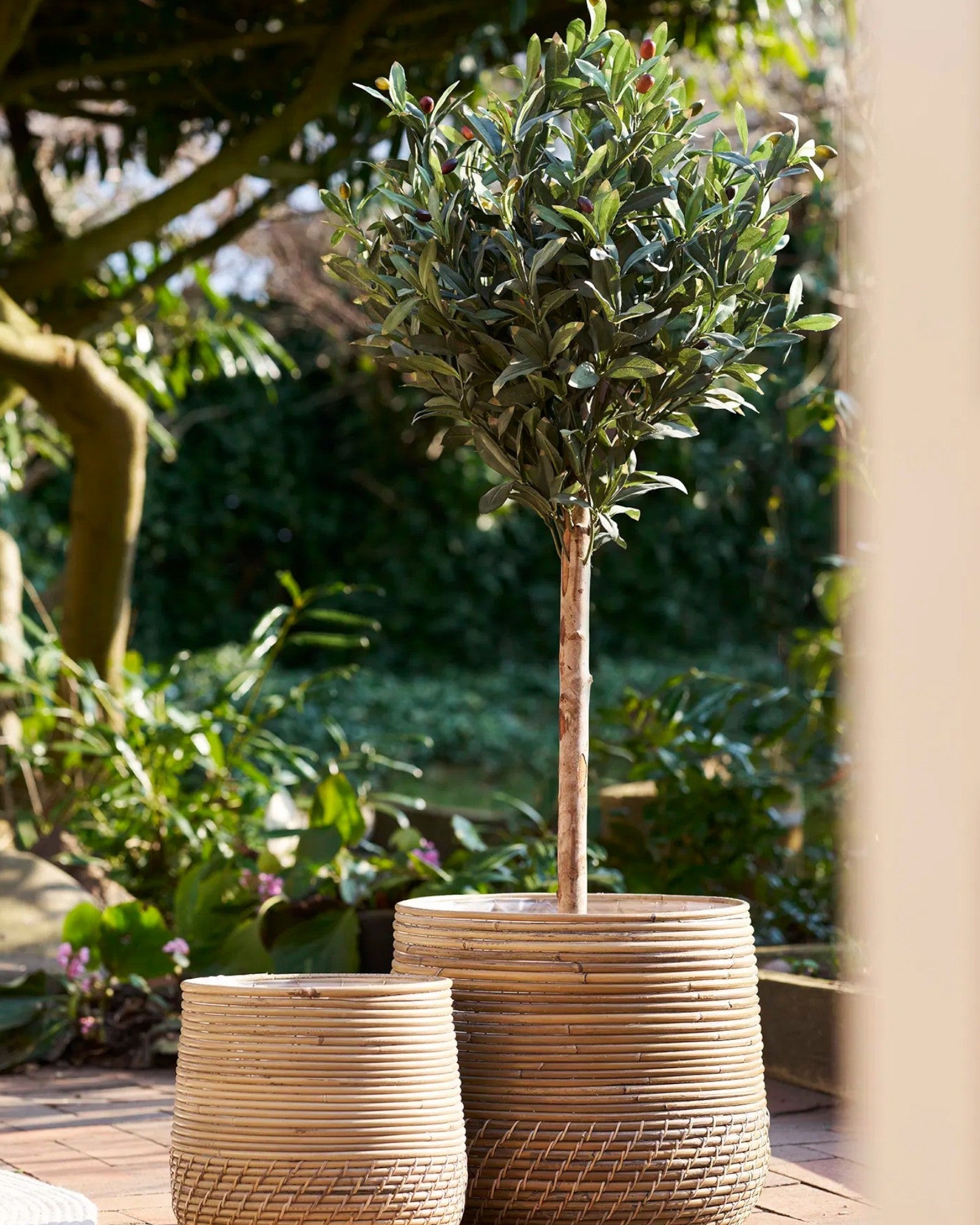 Kunstpflanze Olivenbaum – Grün – 120 cm – Dekobaum für Innenräume