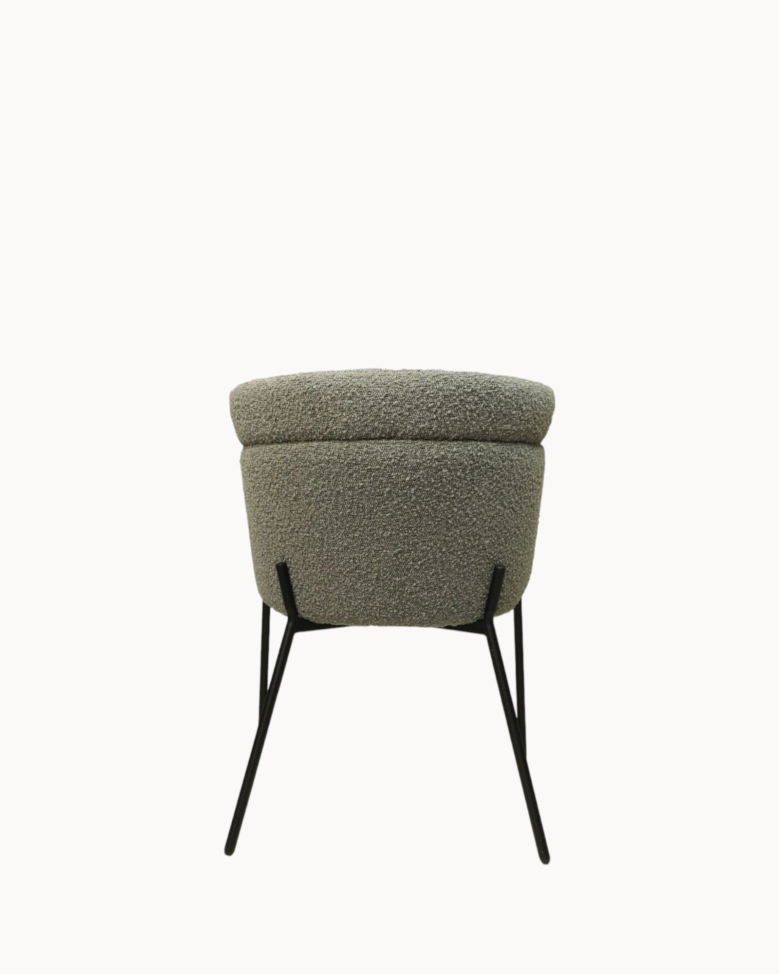 HSM Collection – Luca Esszimmerstuhl, 2er-Set – Bouclé-Stoff – Grau/Schwarz