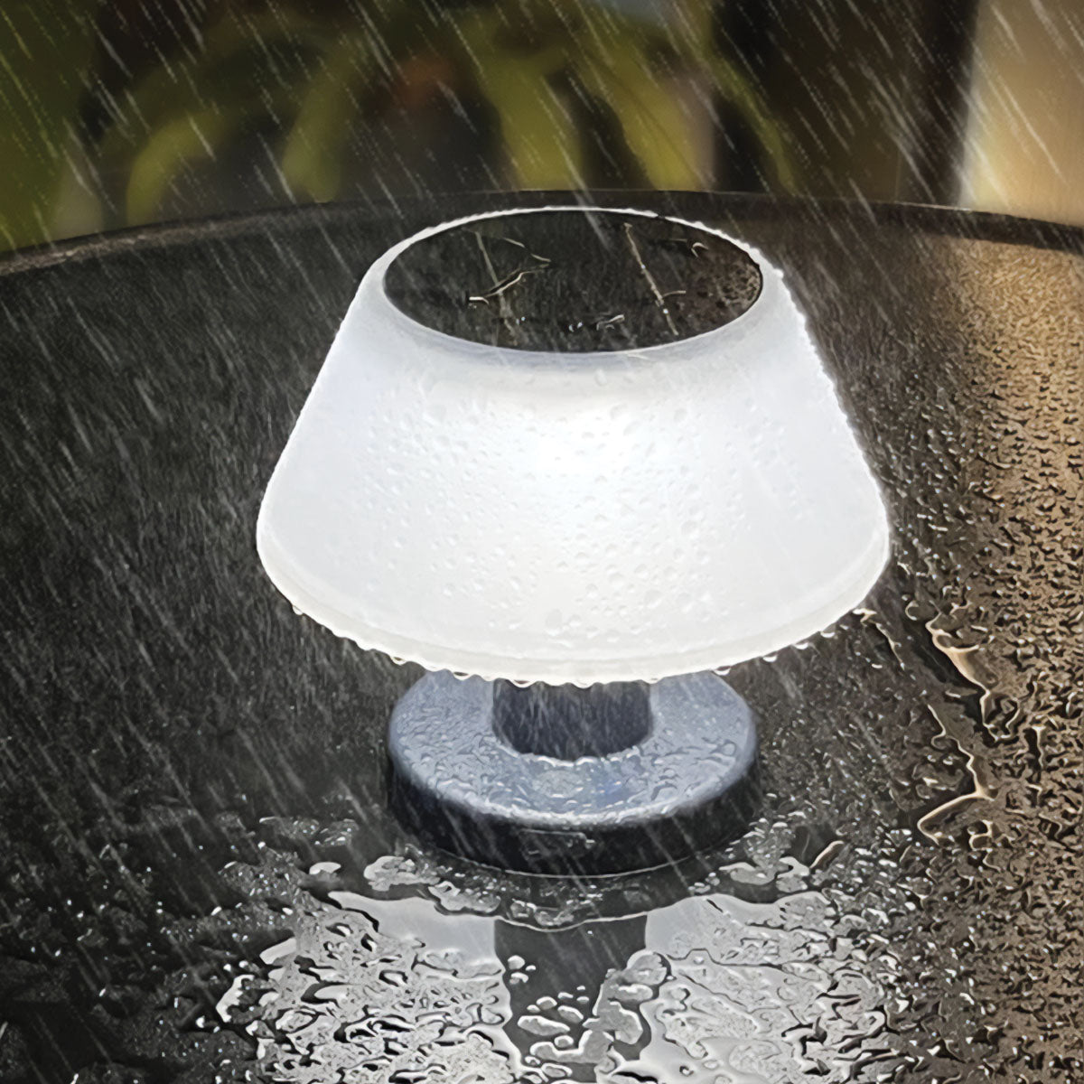 Solar Tischlampe | LED, Solarbetrieben, IP65 Wasserdicht | 20 Lumen, 4 Helligkeitsstufen, 6-8 Stunden Batterielaufzeit