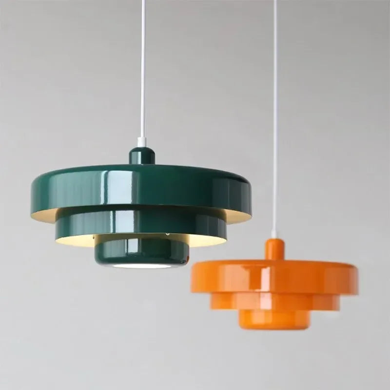 Moderne Pendelleuchte aus Kohlenstoffstahl/Aluminium, Ø35cm, E27 Lichtquelle