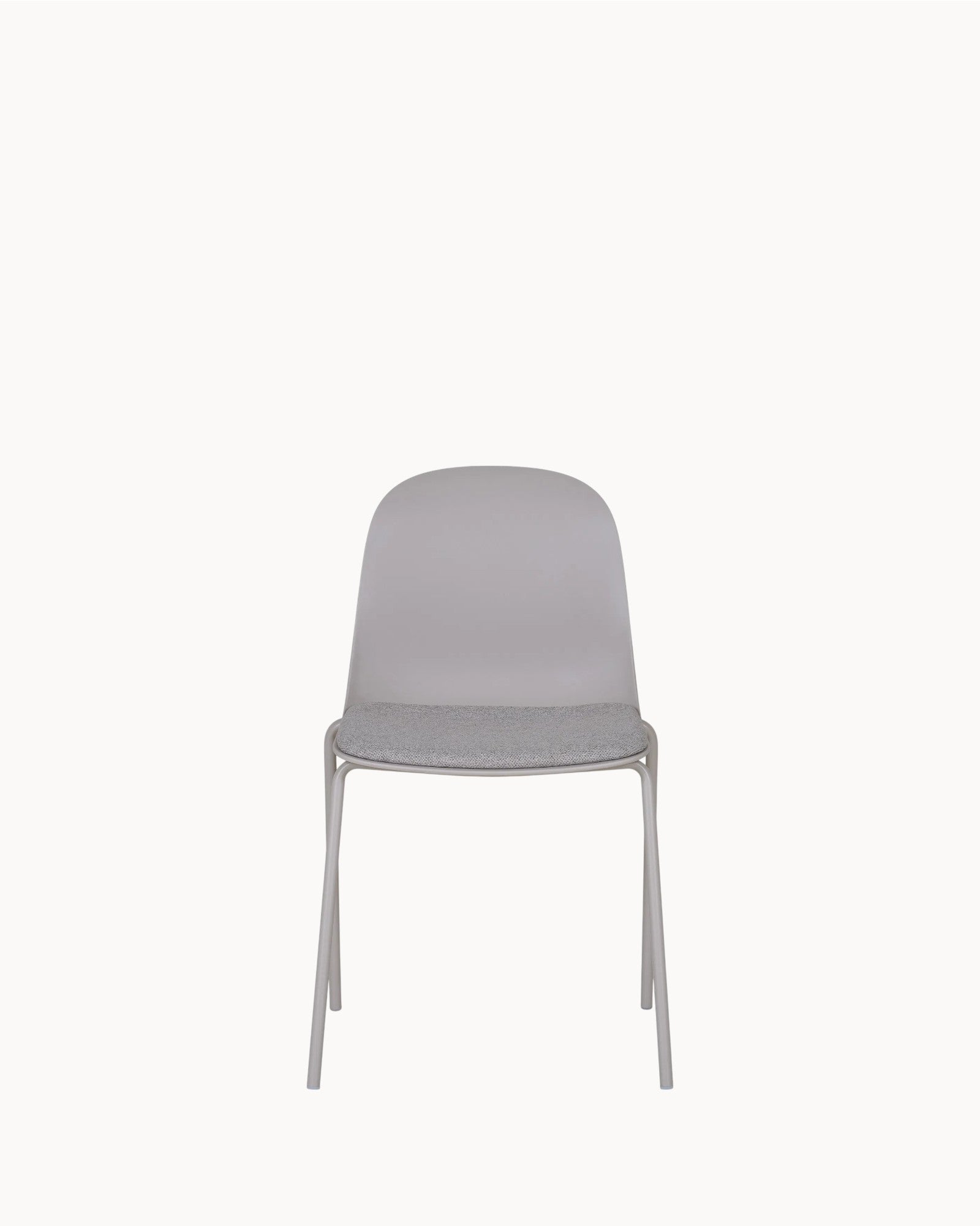 Madalena Esszimmerstuhl – Hellgrau, Metallgestell, Gepolstert