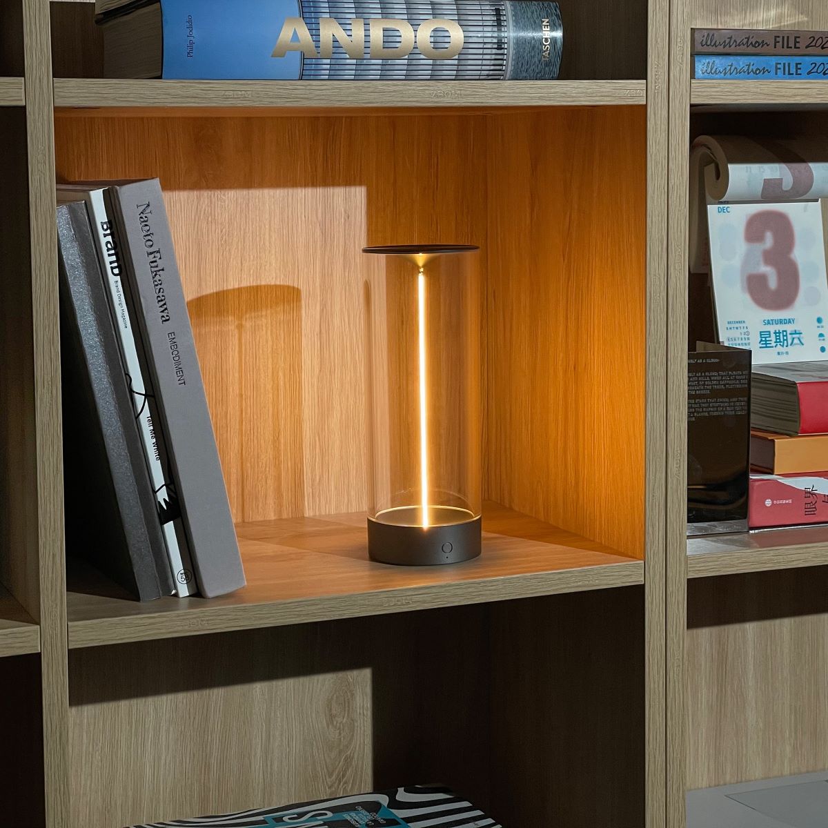Zylinder mit magnetischer Lichtleiste