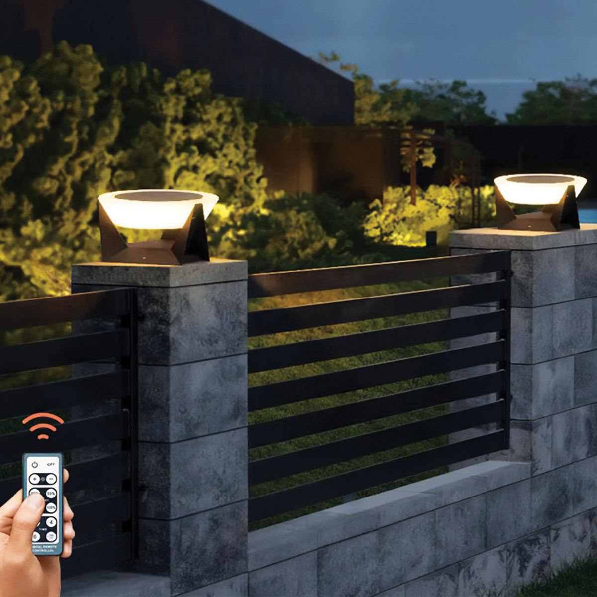 Zeitgenössische Solar-Stehlampe | Inklusive LED-Lampen, IP65 Edelstahl, verstellbar, C3008-E