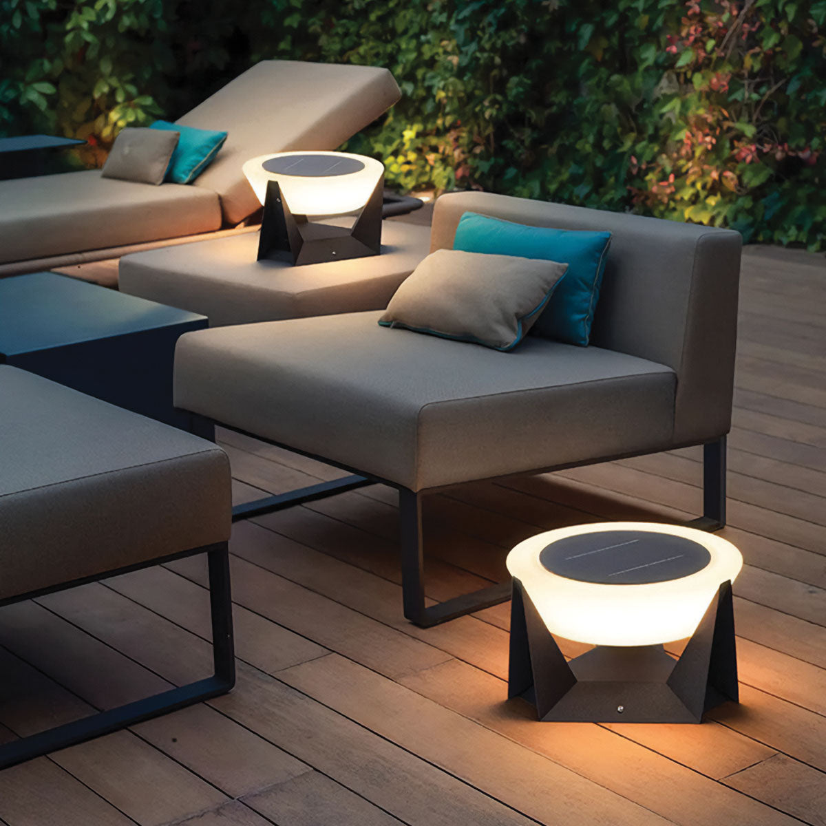 Zeitgenössische Solar-Stehlampe | Inklusive LED-Lampen, IP65 Edelstahl, verstellbar, C3008-E
