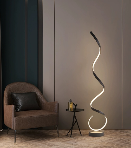 Arc Curve Moderne LED Stehleuchte - Höhenverstellbar, Fernbedienung