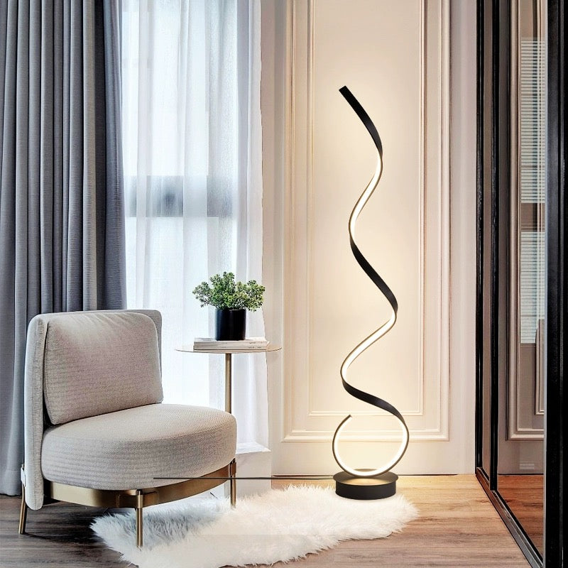 Arc Curve Moderne LED Stehleuchte - Höhenverstellbar, Fernbedienung