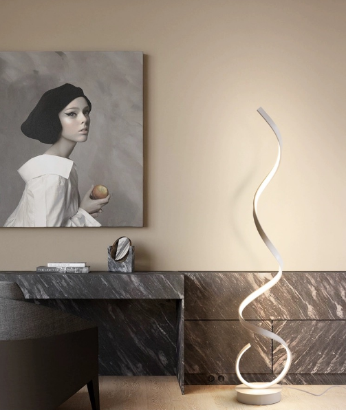 Arc Curve Moderne LED Stehleuchte - Höhenverstellbar, Fernbedienung