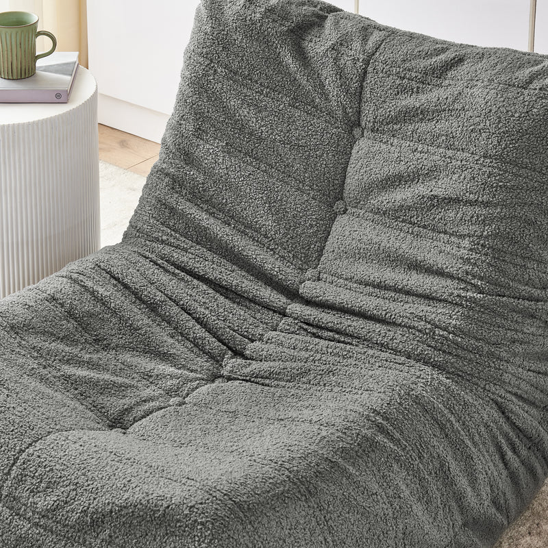 Lazy Sofa Bodenstuhl mit Rückenlehne und Fußhocker